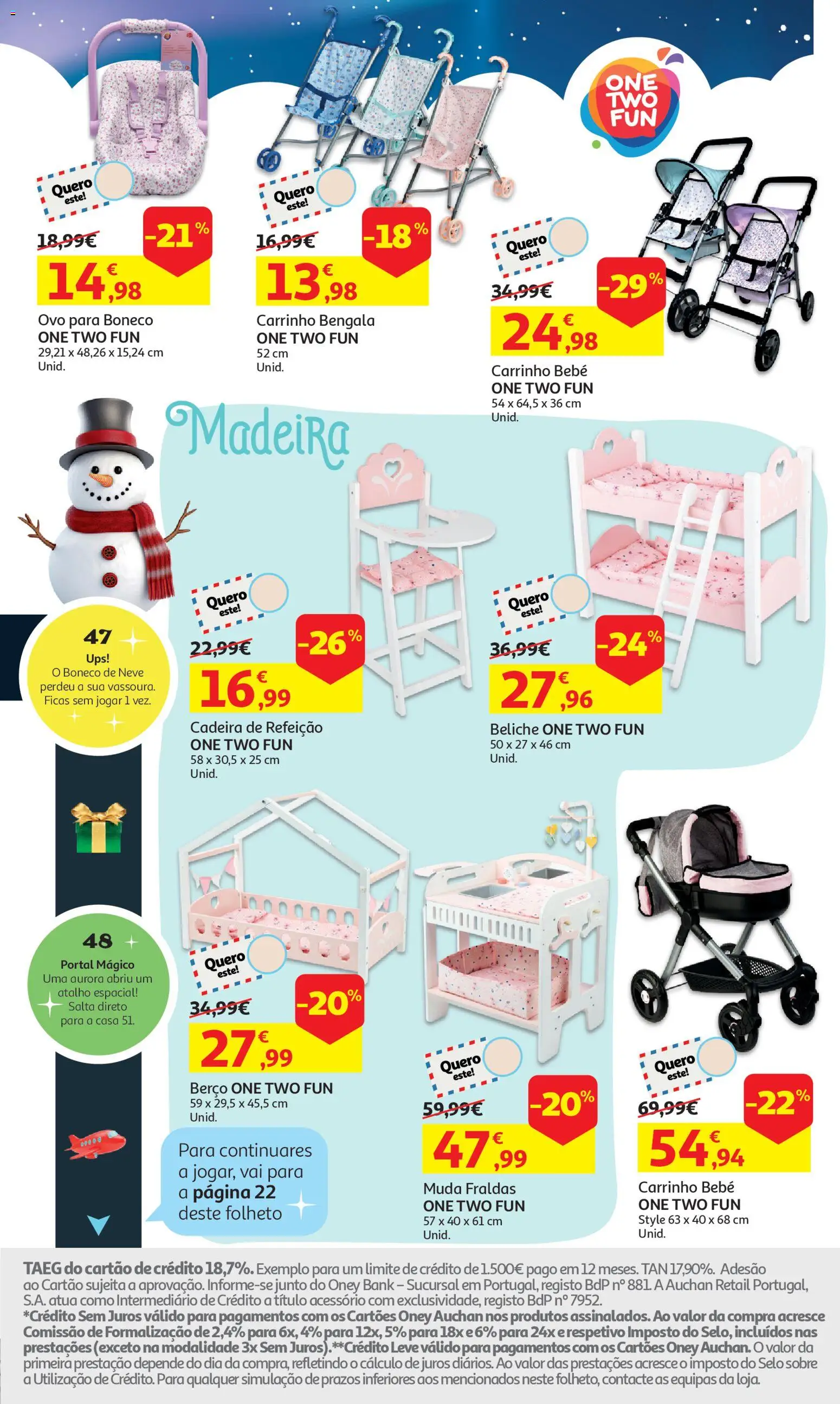 Auchan - A grande fábrica de Natal │ válido de 05.11.2025 | Página: 19 | Produtos: Fraldas, Cadeira, Berço