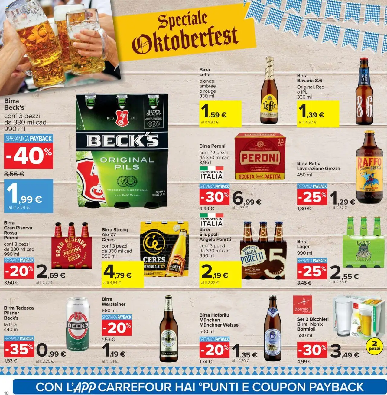 Volantino Carrefour del 15.09.2025 | Pagina: 18 | Prodotti: Birra, Ceres
