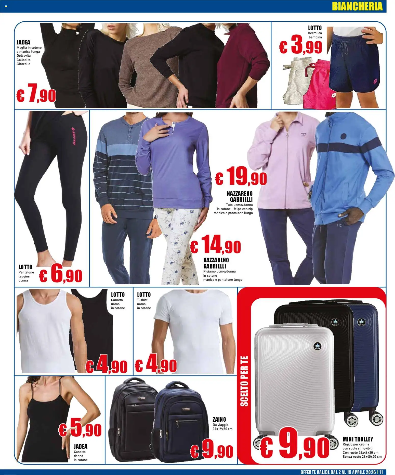 Volantino Casalandia del 02.04.2026 | Pagina: 11 | Prodotti: Tè, Canotta, Zaino, Leggins