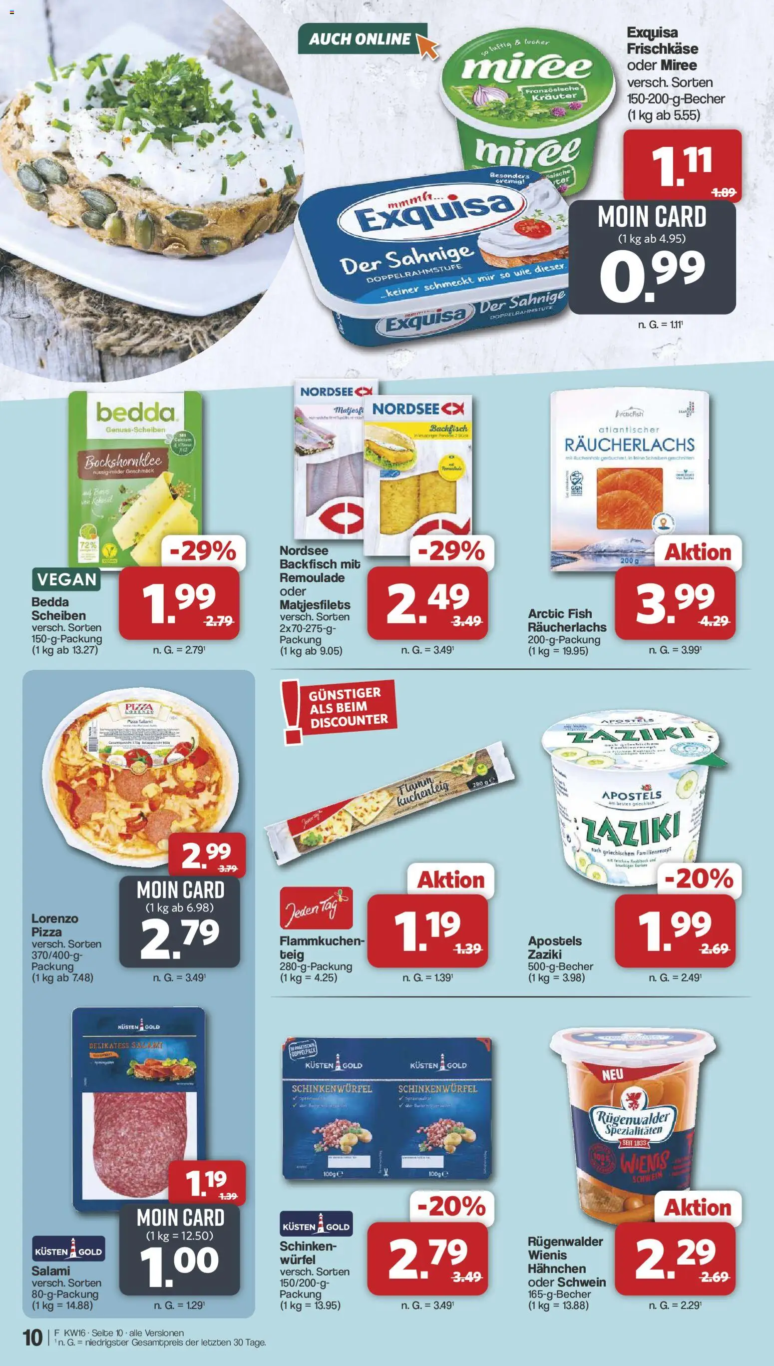 Famila Nordwest Prospekt 	 – gültig ab 13.04.2026 | Seite: 10 | Produkte: Exquisa, Räucherlachs, Salami, Pizza