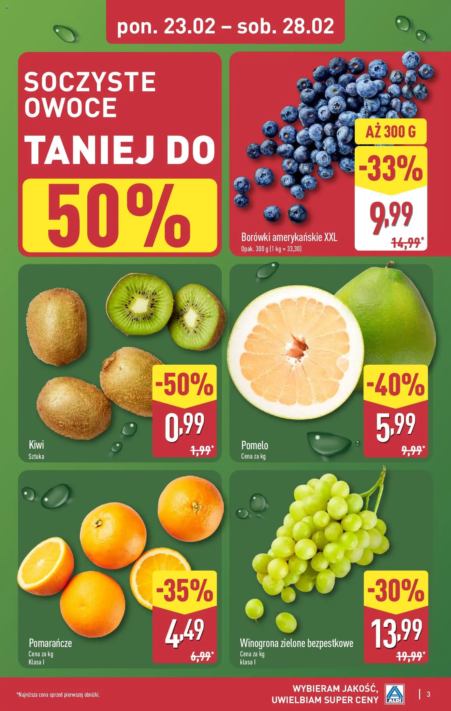 Aldi Polsko leták od 23.02.2026 | Strana: 3 | Produkty: Pomelo, Kiwi