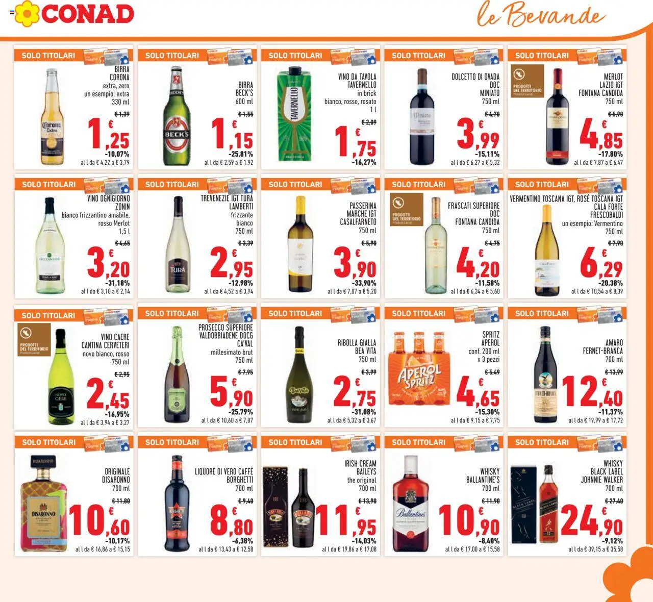 Volantino Conad del 08.10.2025 | Pagina: 15 | Prodotti: Caffè, Vino, Liquore, Amaro