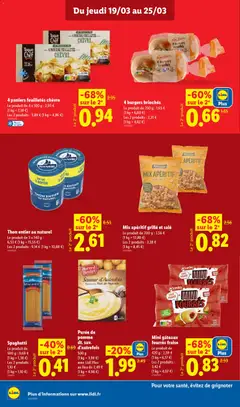 LIDL - Prévisualisation de Spaghetti, Le produit de, 500 g: 0,69 €, (1 kg = 1,38 €), Les 2 produits :, 1,10 €, (1 kg = 1,10 €) valide à partir de 19.03.2026 | Page: 10