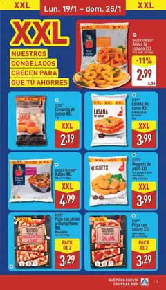 Vista previa FLETE® Lasaña de carne XXL, Lasaña de carne XXL Al horno lista en 60 minutos. 1 kg válido desde el 19.01.2026 | Página: 9 | Productos: Jamón, Horno, Salami, Nuggets