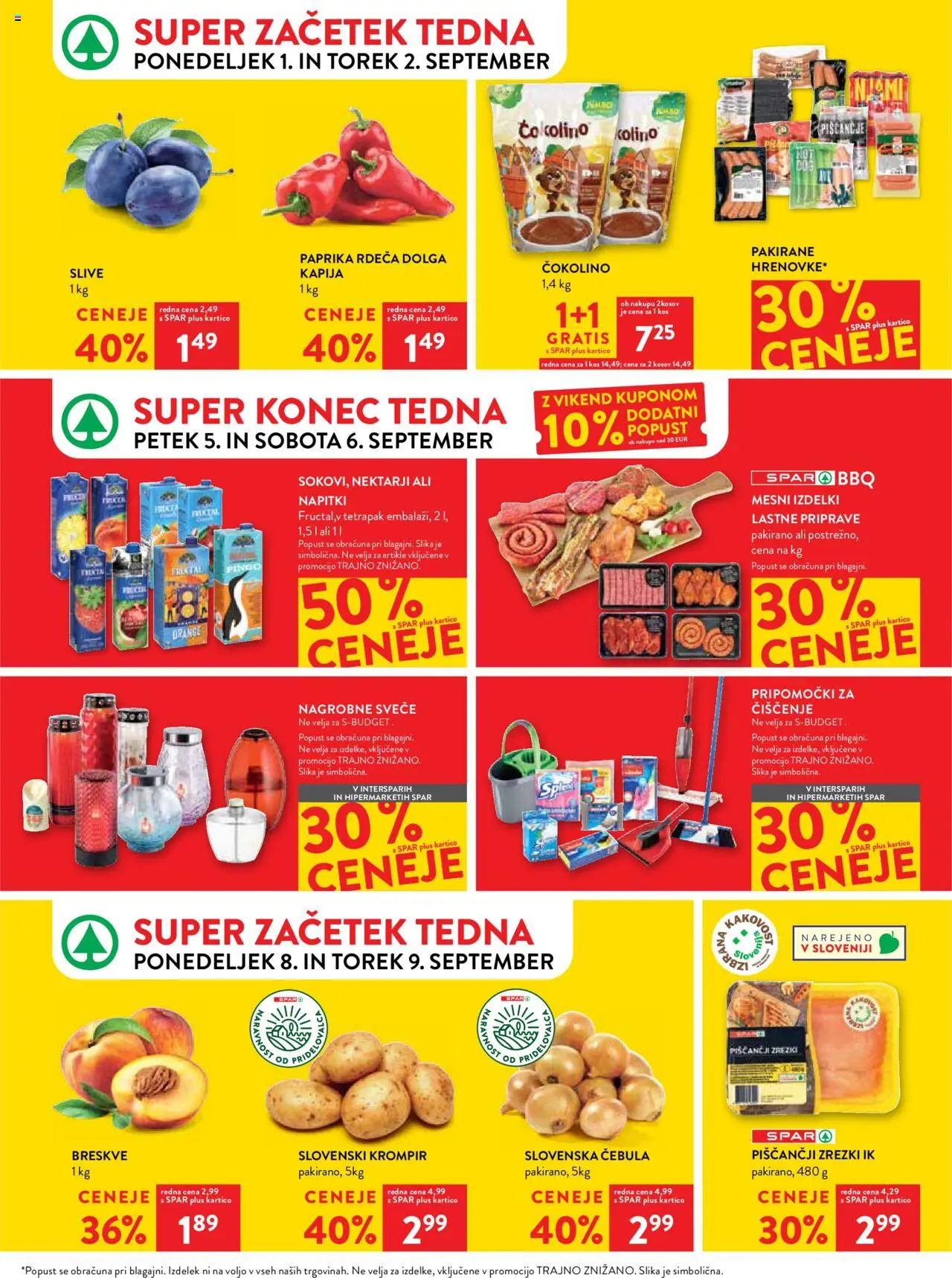 Spar katalog 36/25 │ velja od 03.09.2025 | Stran: 30 | Izdelki: Napitki, Kos, Svece, Cebula