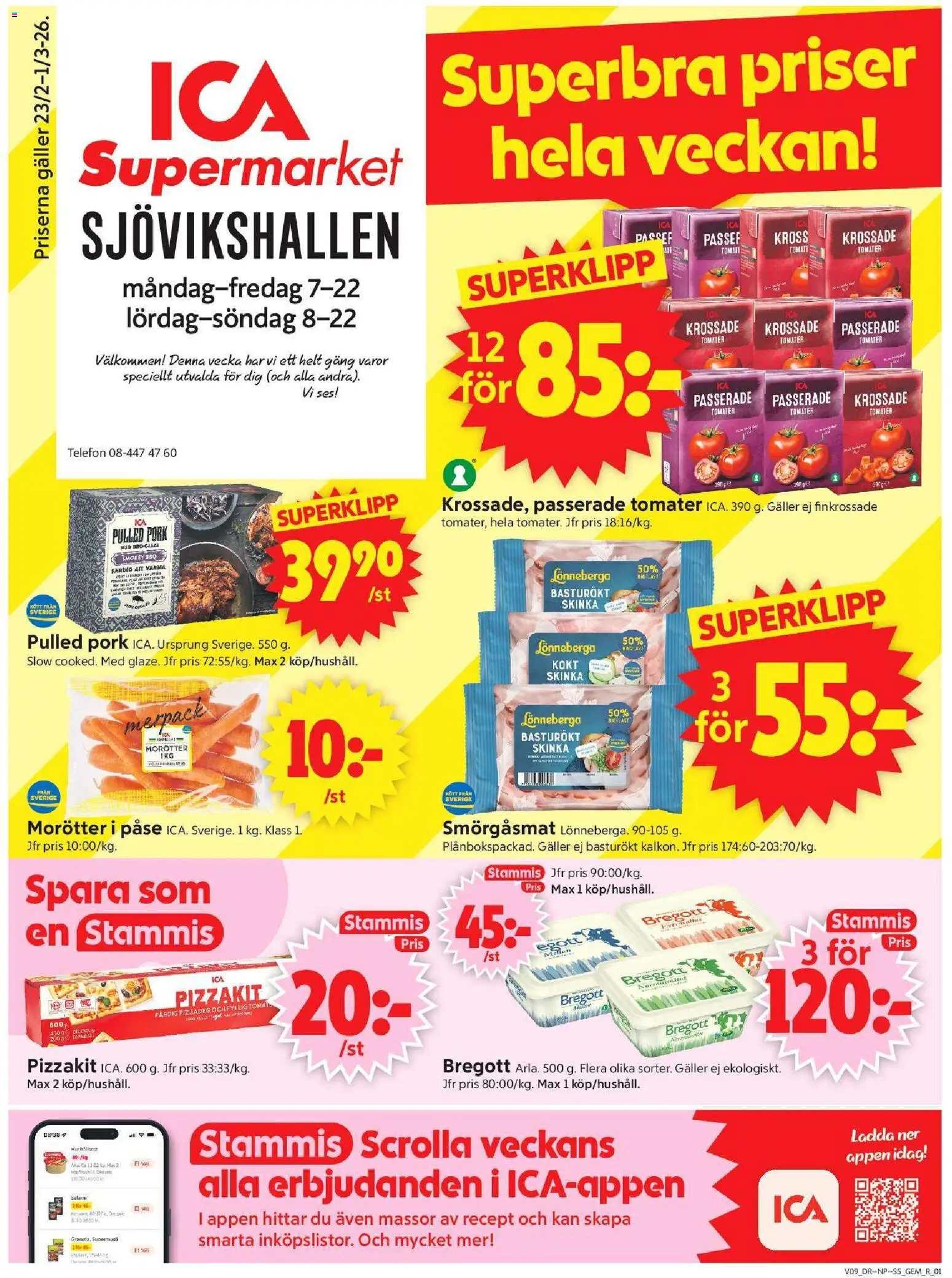 ICA Supermarket reklamblad aktuell från 23.02.2026 | Sida: 1