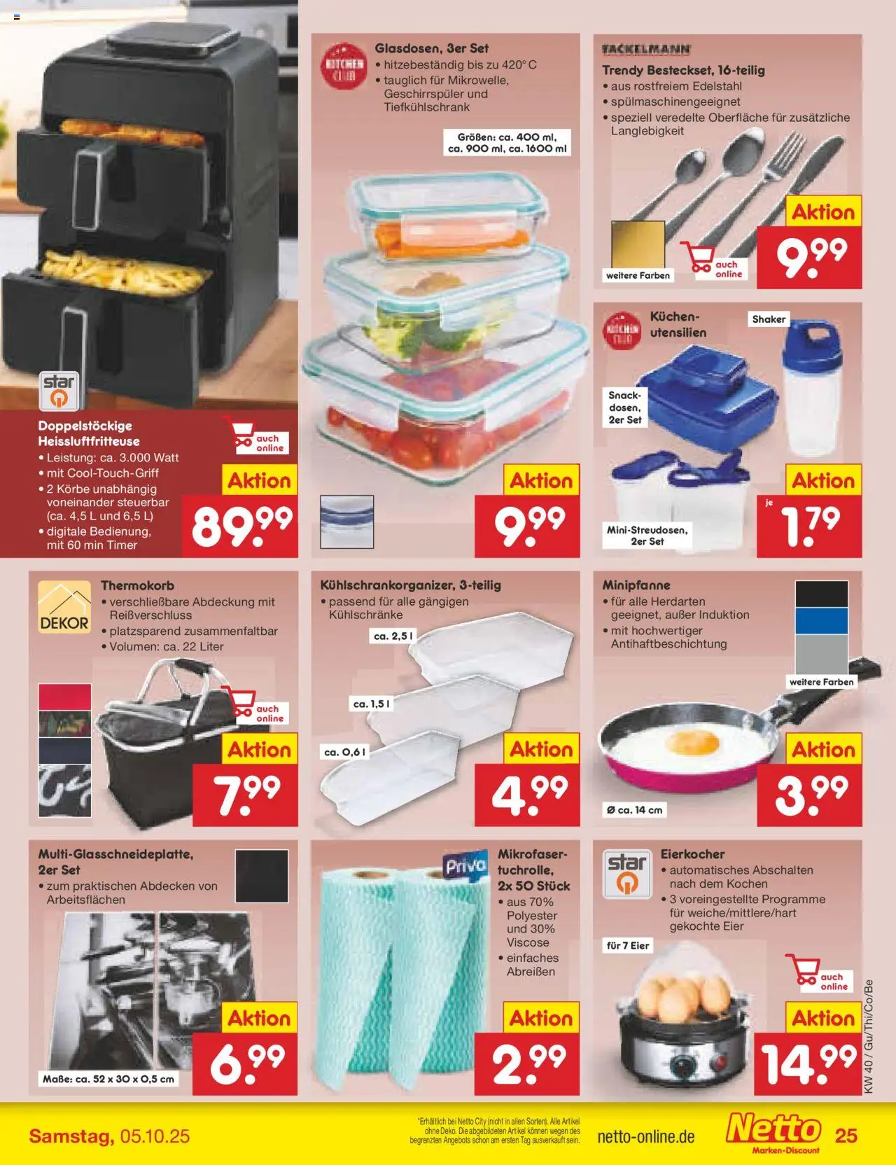 Netto Marken-Discount Prospekt 	 – gültig ab 29.09.2025 | Seite: 29 | Produkte: Geschirrspüler, Eier, Kuchen, Heißluftfritteuse