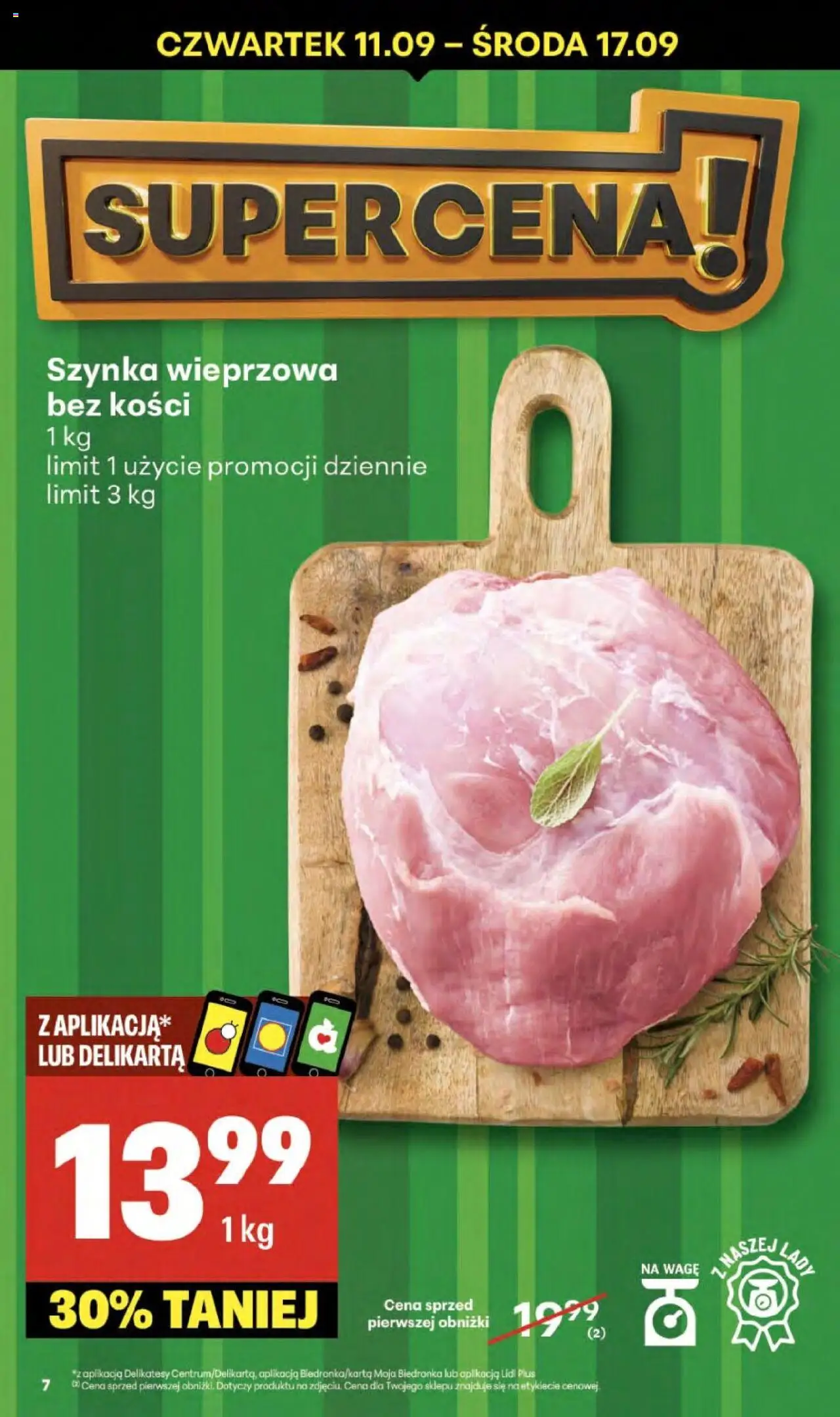 Delikatesy Centrum Gazetka od 11.09.2025 | Strona: 7 | Produkty: Szynka wieprzowa, Szynka, Delikatesy