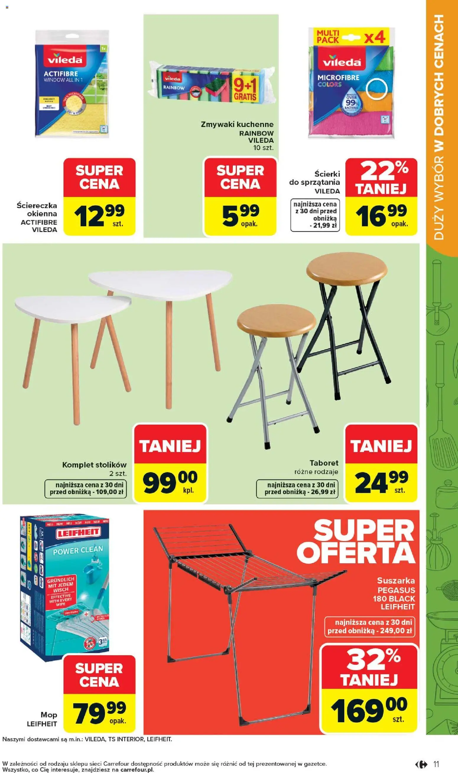Carrefour gazetka - Łap super okazje od 13.04.2026 | Strona: 11 | Produkty: Suszarka, Vileda