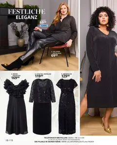Ulla Popken Prospekt 	 ab 01.12.2025 gültig | Seite: 18 | Produkte: Abendkleid, Maxikleid, Bluse
