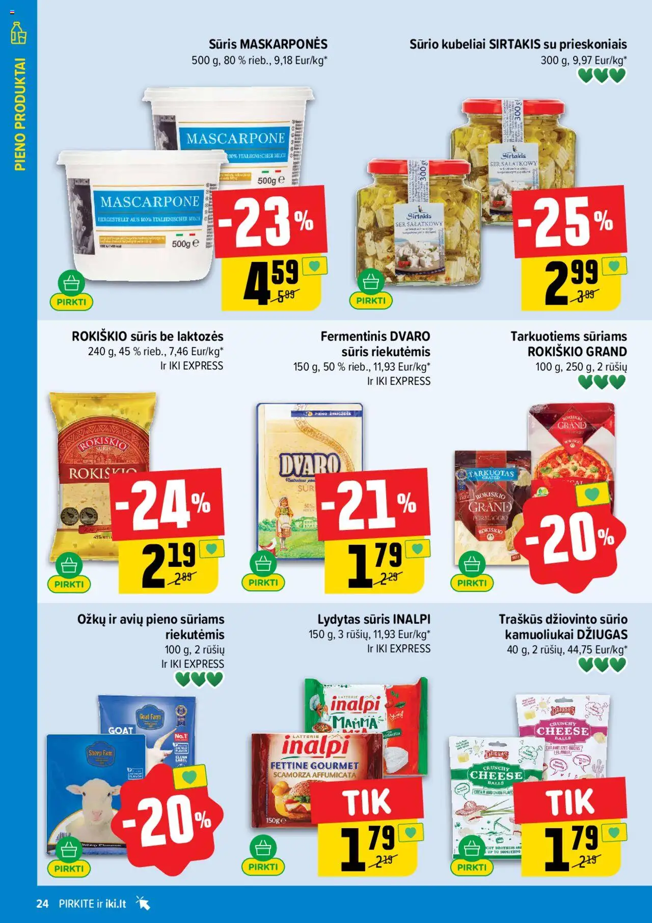 IKI leidinys│galioja nuo 07.07.2025 | Puslapis: 24 | Prekių: Sūris, Lydytas sūris