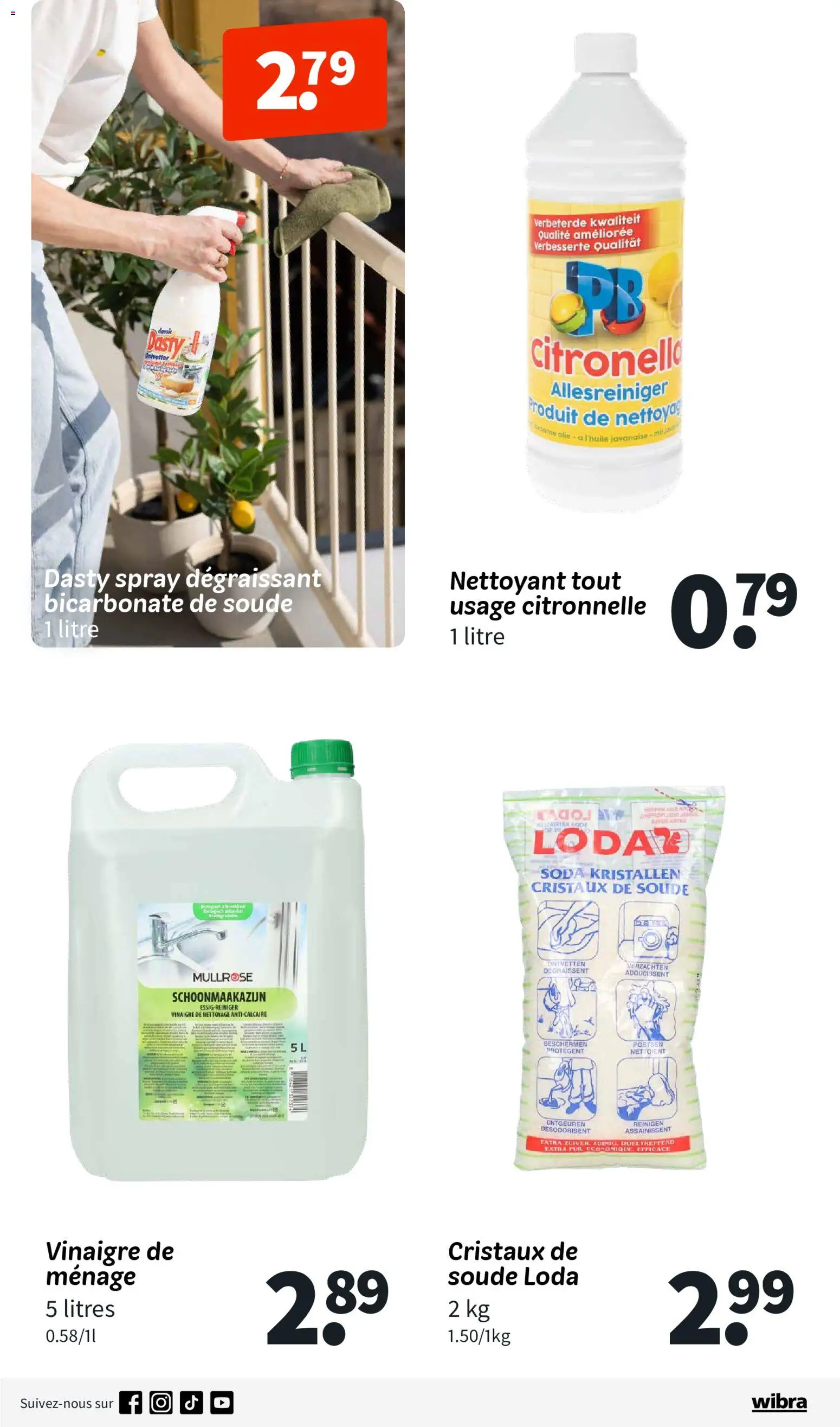 {H1} | Page: 7 | Produits: Cristaux de soude, Bicarbonate de soude, Citronnelle, Vinaigre