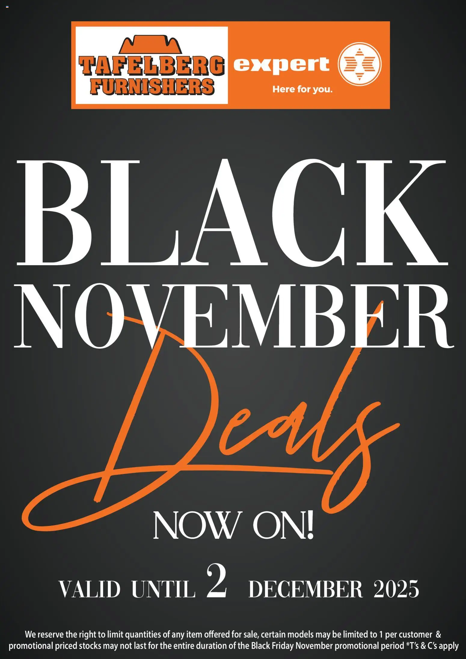 New Tafelberg Furnishers catalogue – valid from 12.11.2025 | Page: 1