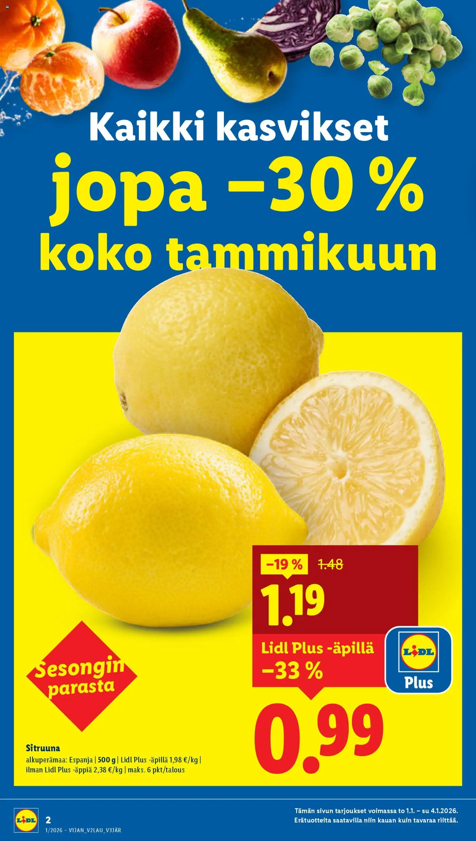 Lidl tarjoukset - Tampere – voimassa 01.01.2026 alkaen | Sivu: 2