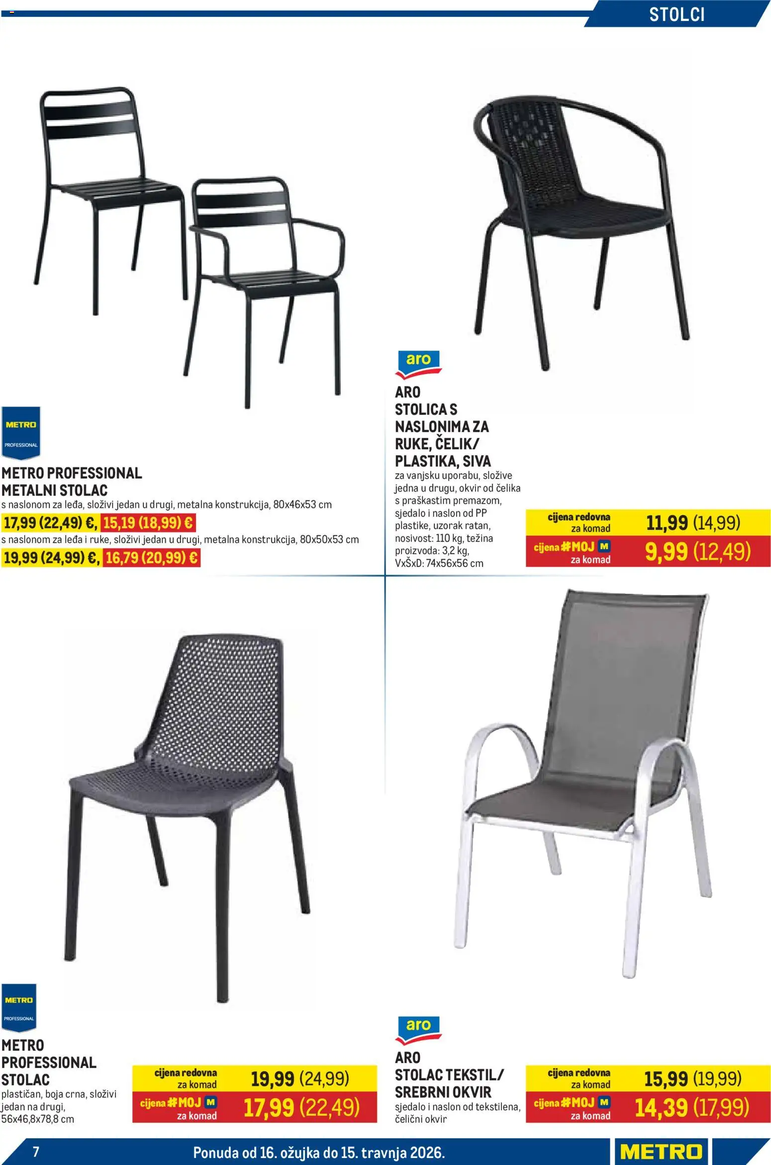 Metro katalog | vrijedi od 16.03.2026 | Stranica: 7 | Proizvodi: Stolica