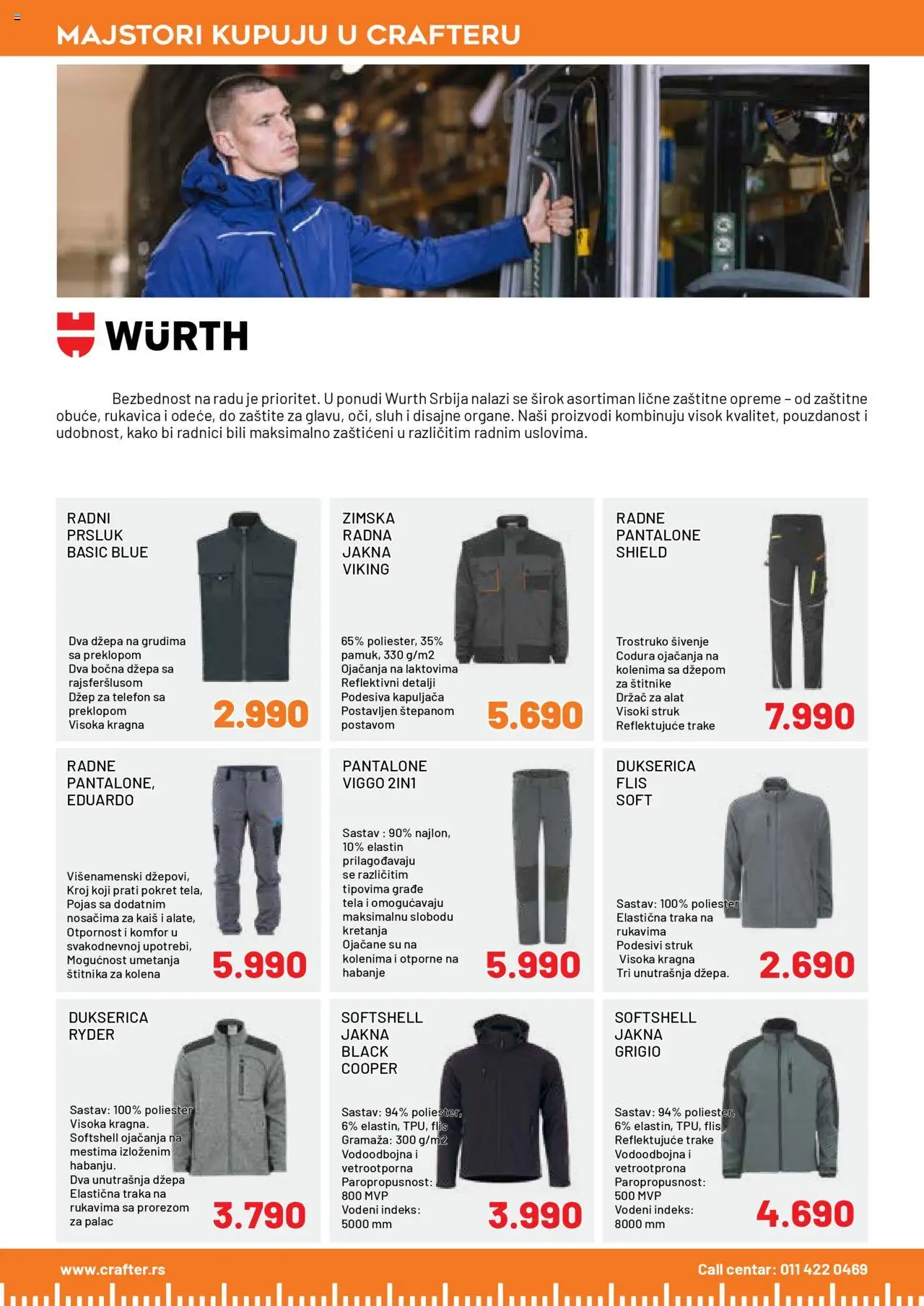 Crafter katalog - važi od 15.09.2025 | Strana: 28 | Proizvode: Kaiš, Radne pantalone, Prsluk, Pantalone