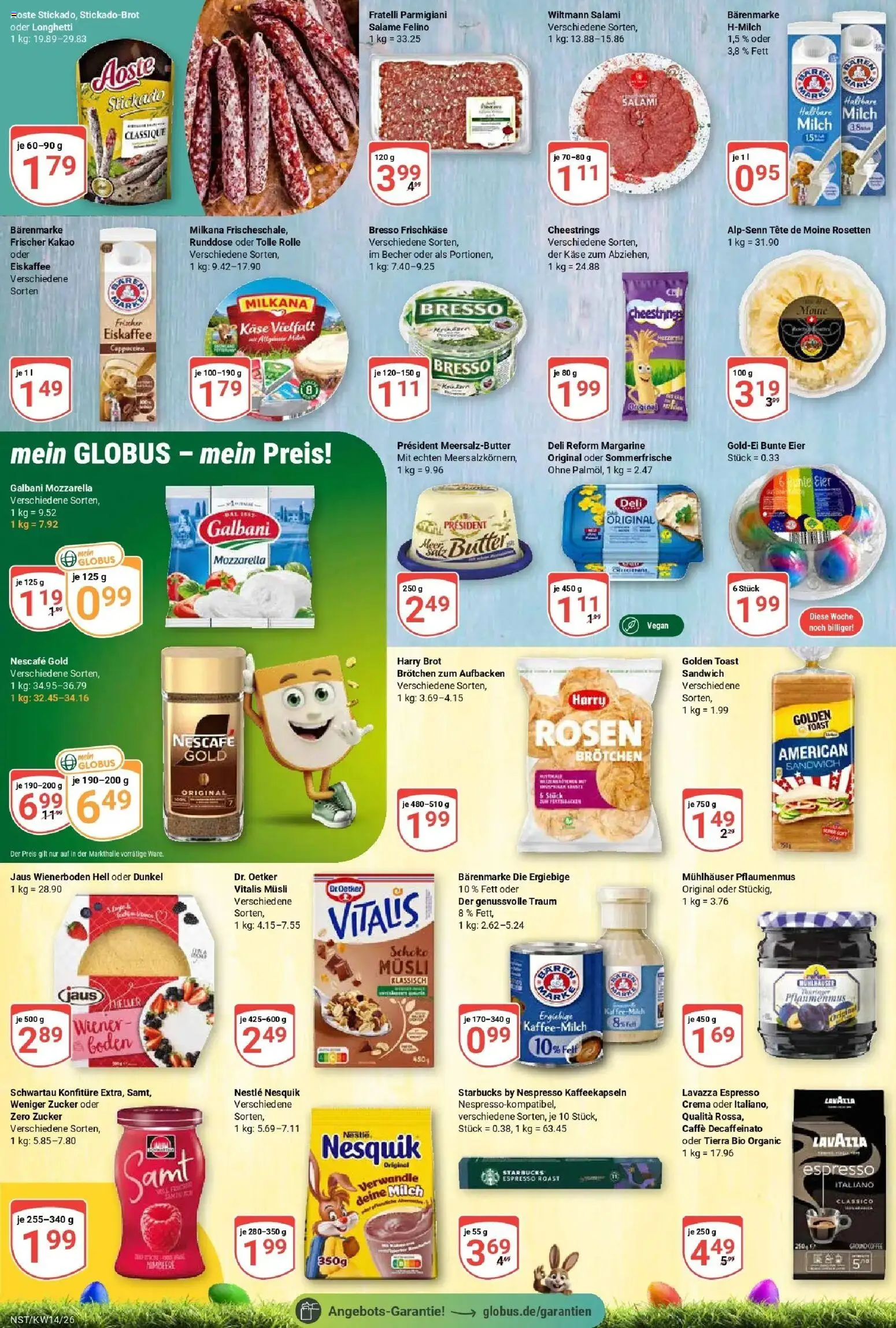Globus prospekt Neustadt	 – gültig ab 30.03.2026 | Seite: 15 | Produkte: Nescafe, Nesquik, Starbucks, Brot