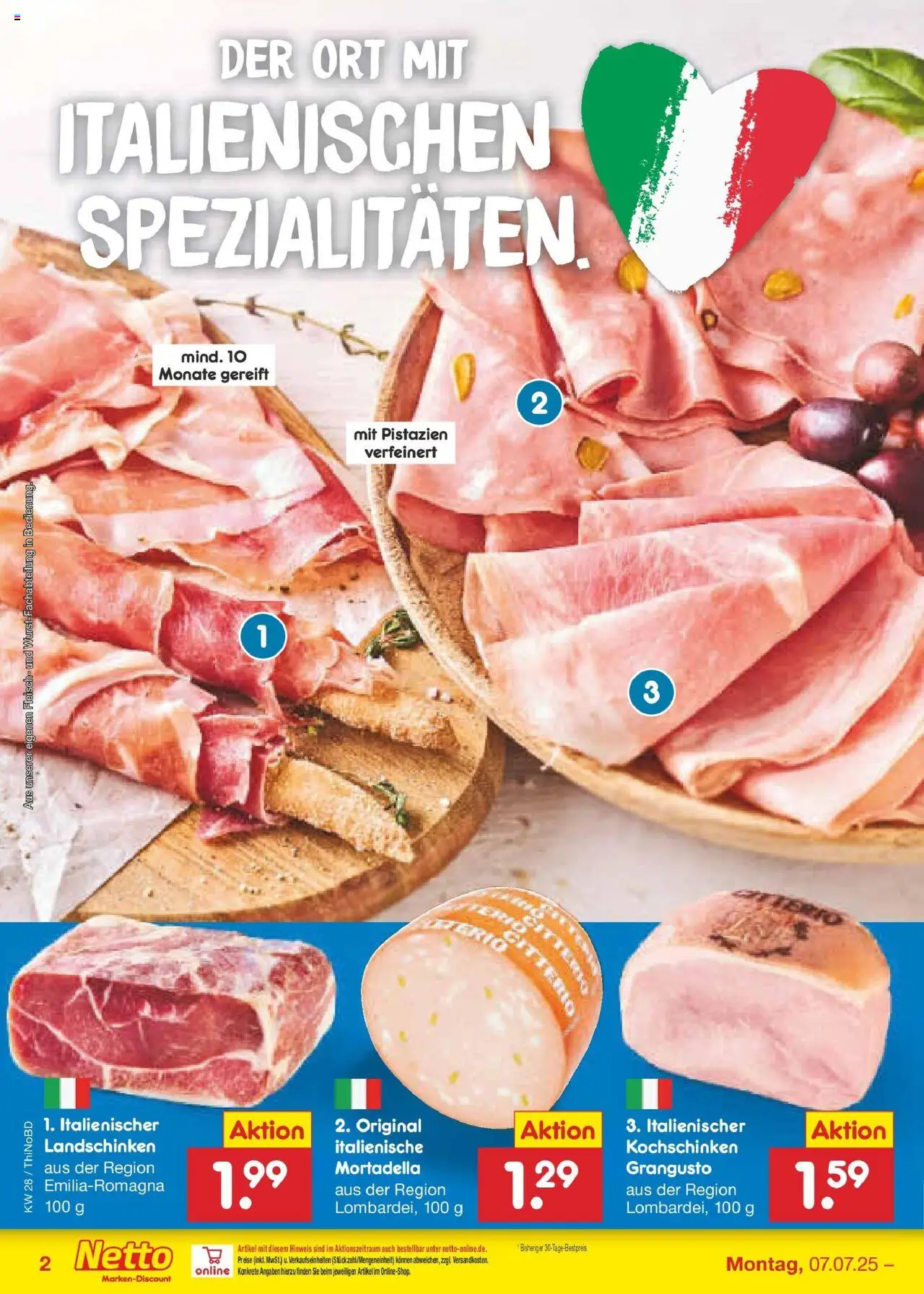 Netto Marken-Discount prospekt Herzberg	 - gültig ab dem 07.07.2025 | Seite: 60 | Produkte: Pistazien, Fleisch