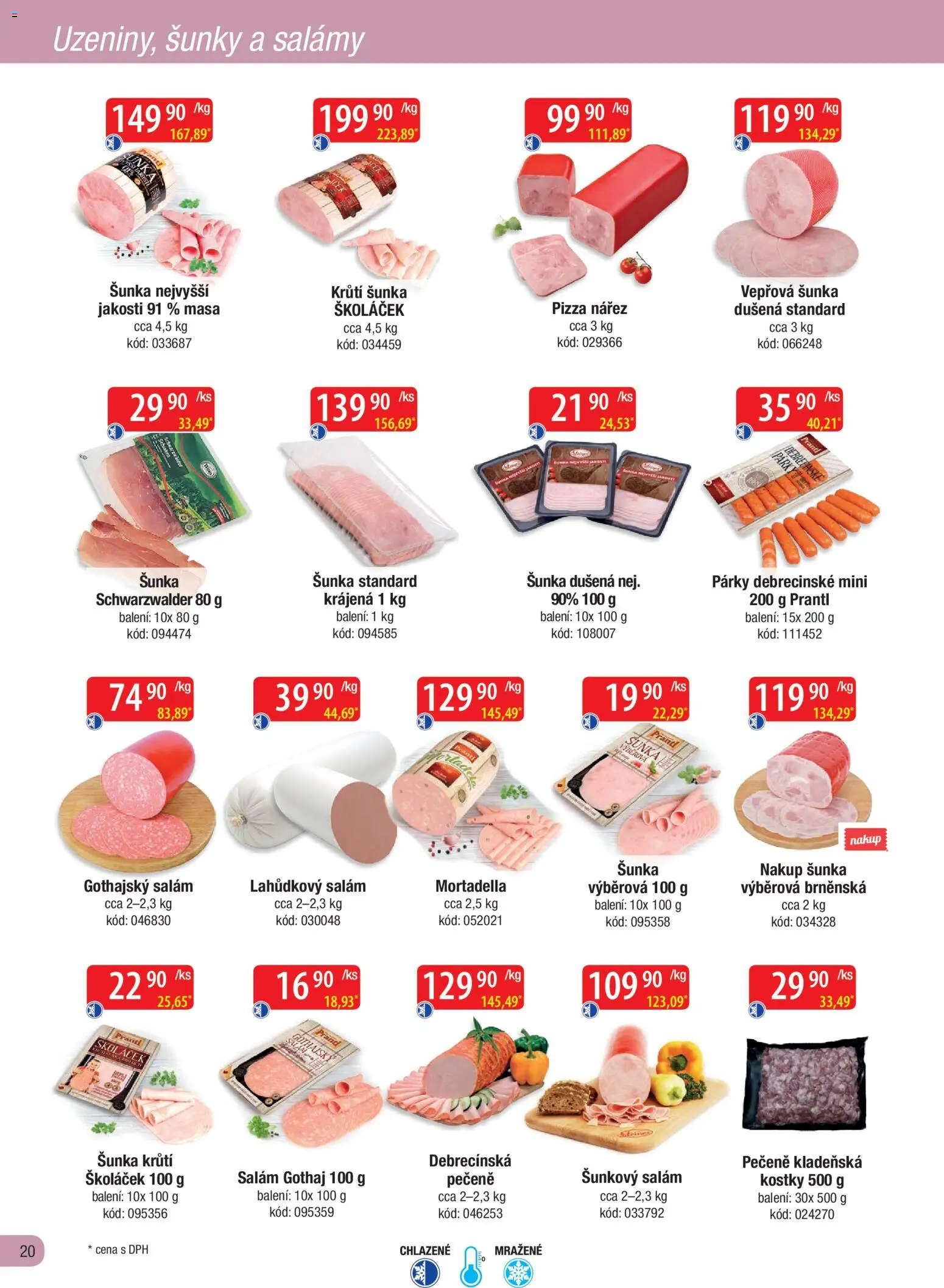 Astur & Qanto leták - Velkoobchod fresh 02/2026 od 01.02.2026 | Strana: 20 | Produkty: Šunka, Párky, Šunkový salám, Kostky