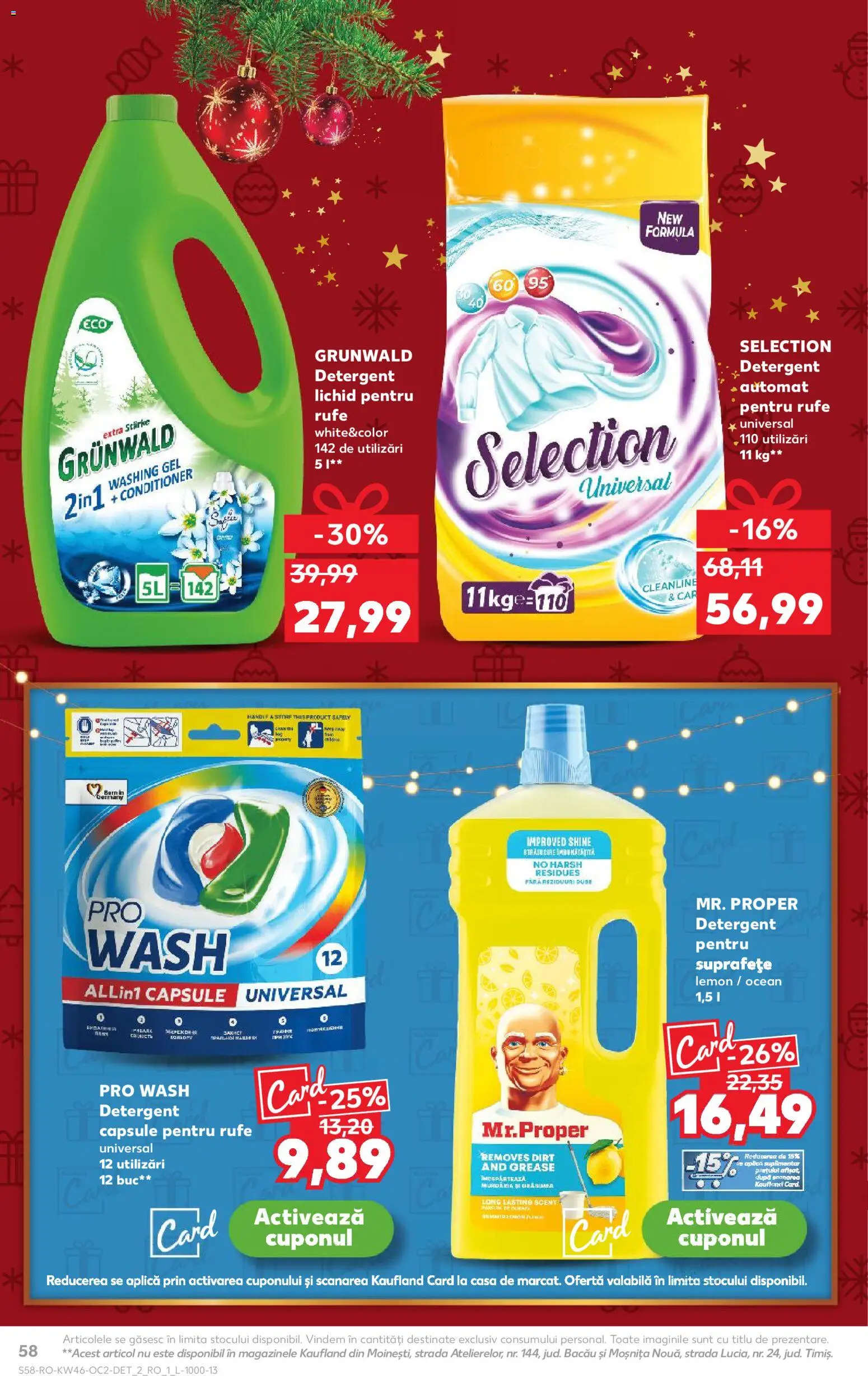 Noul catalog Kaufland – valabil de la 12.11.2025 | Pagină: 58 | Produse: Kedi Ödül Oyuncakları, Detergent