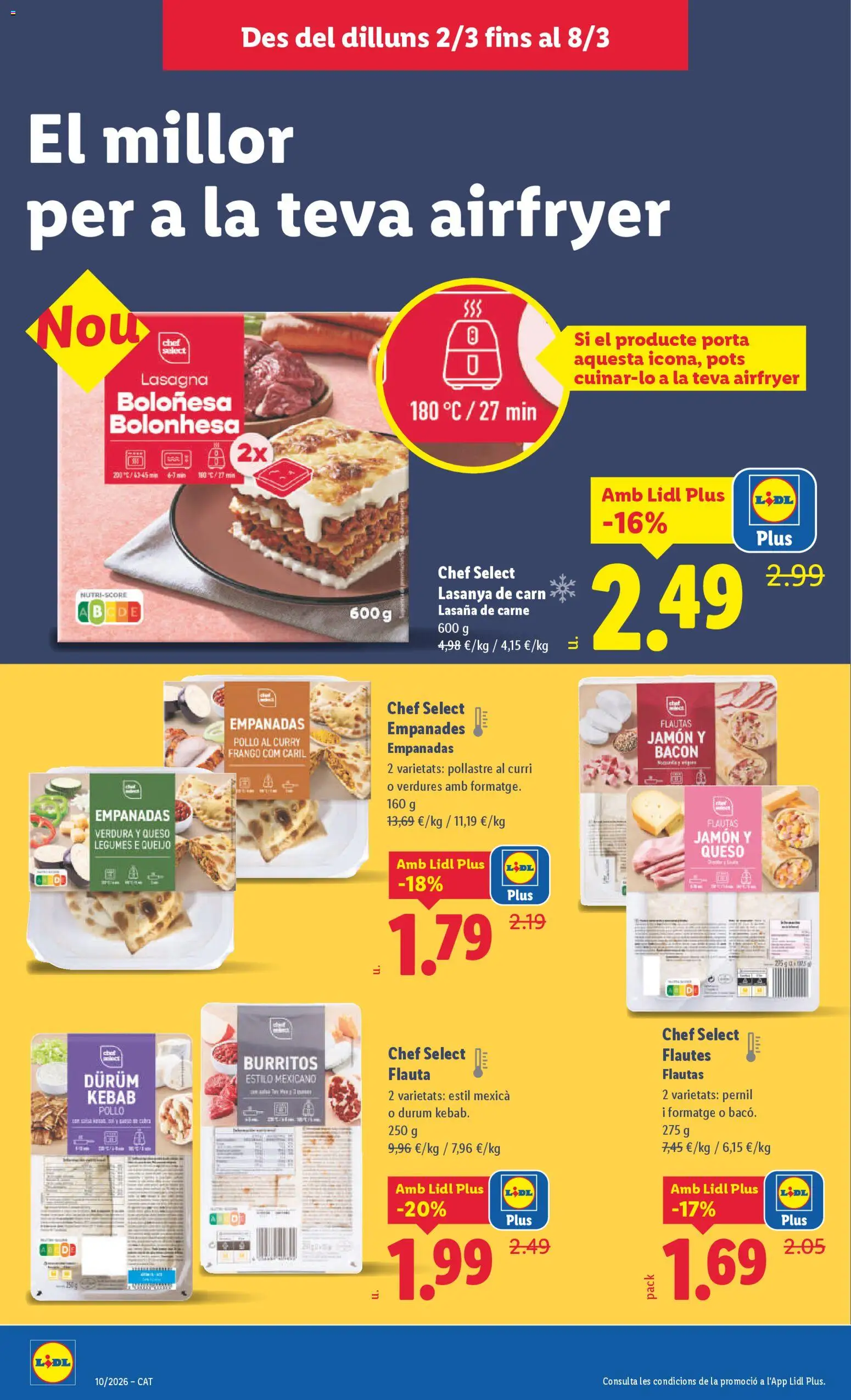 Lidl folleto │ válido desde el 02.03.2026 | Página: 26 | Productos: Queso, Jamón, Lasaña