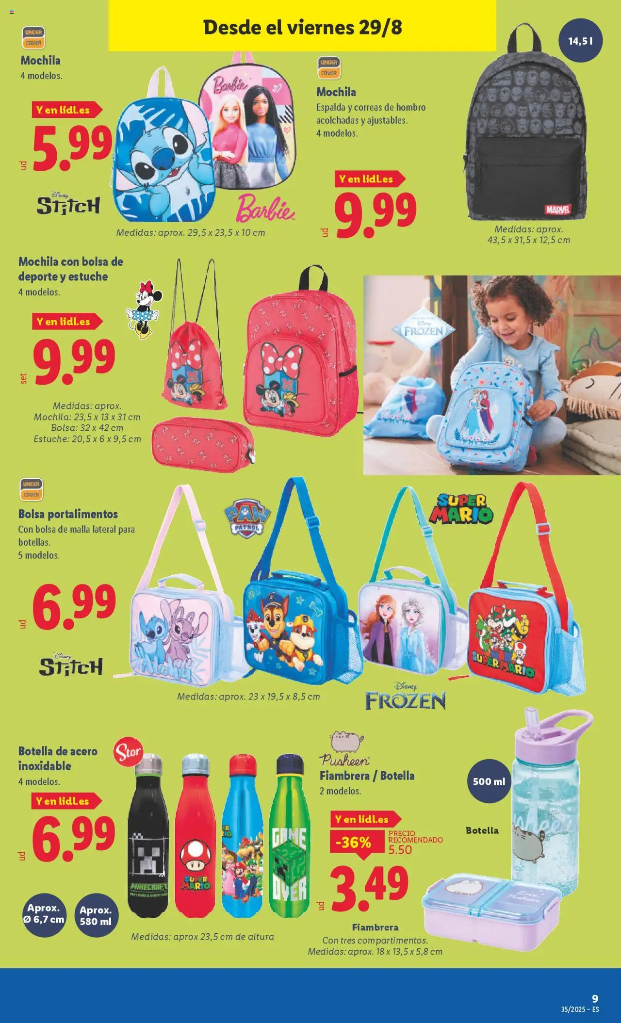 Lidl catálogo de bazar VAL │ válido desde el 25.08.2025 | Página: 21 | Productos: Fiambrera, Mochila, Bolsa