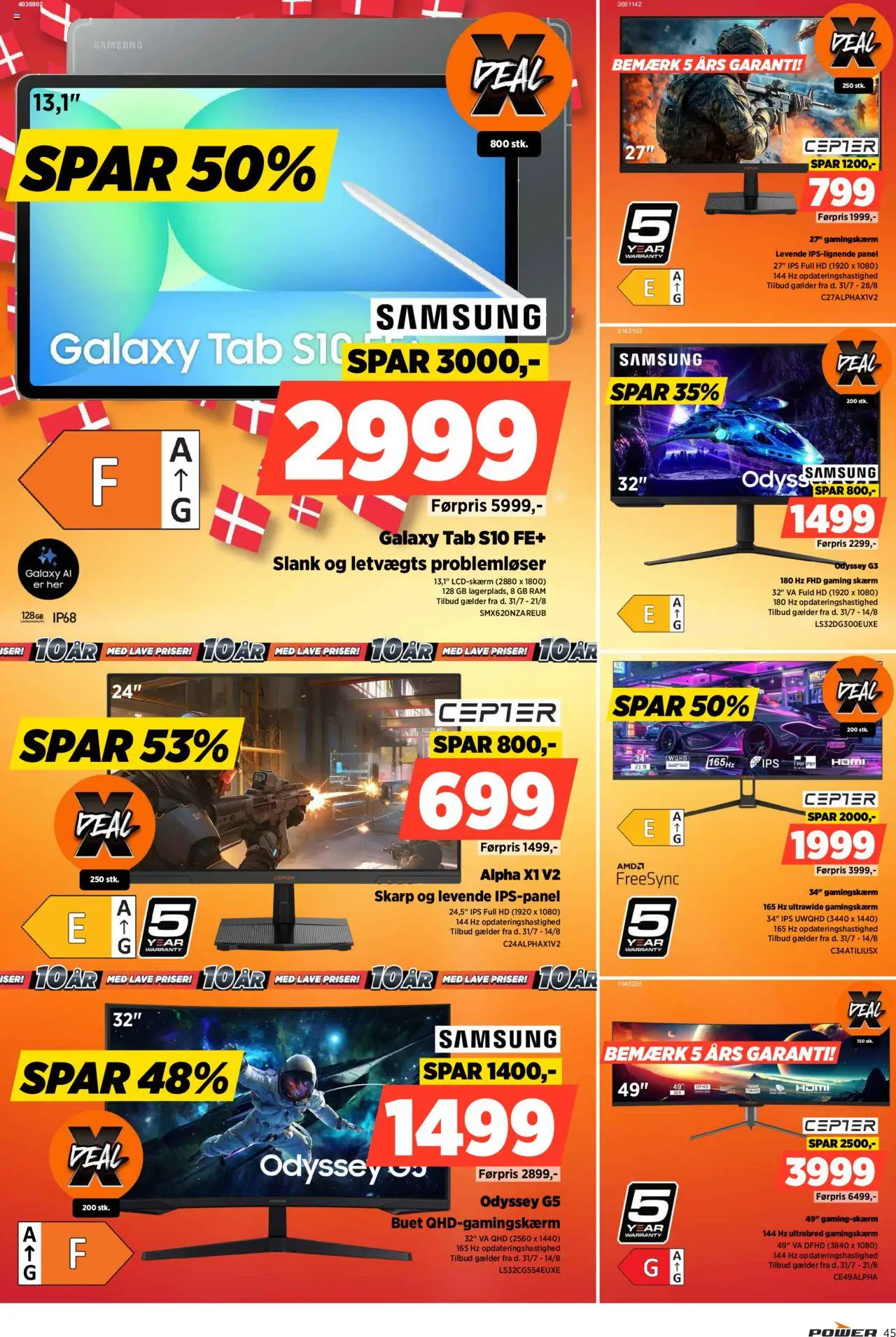 Power Tilbudsavis gyldig fra 31.07.2025 | Side: 45 | Produkter: RAM, Skærm, Gaming Skærm