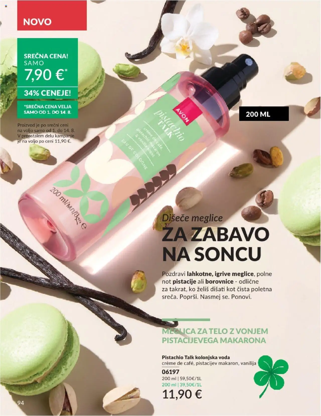 Avon katalog │ velja od 31.07.2025 | Stran: 94 | Izdelki: Pistacije, Borovnice, Voda