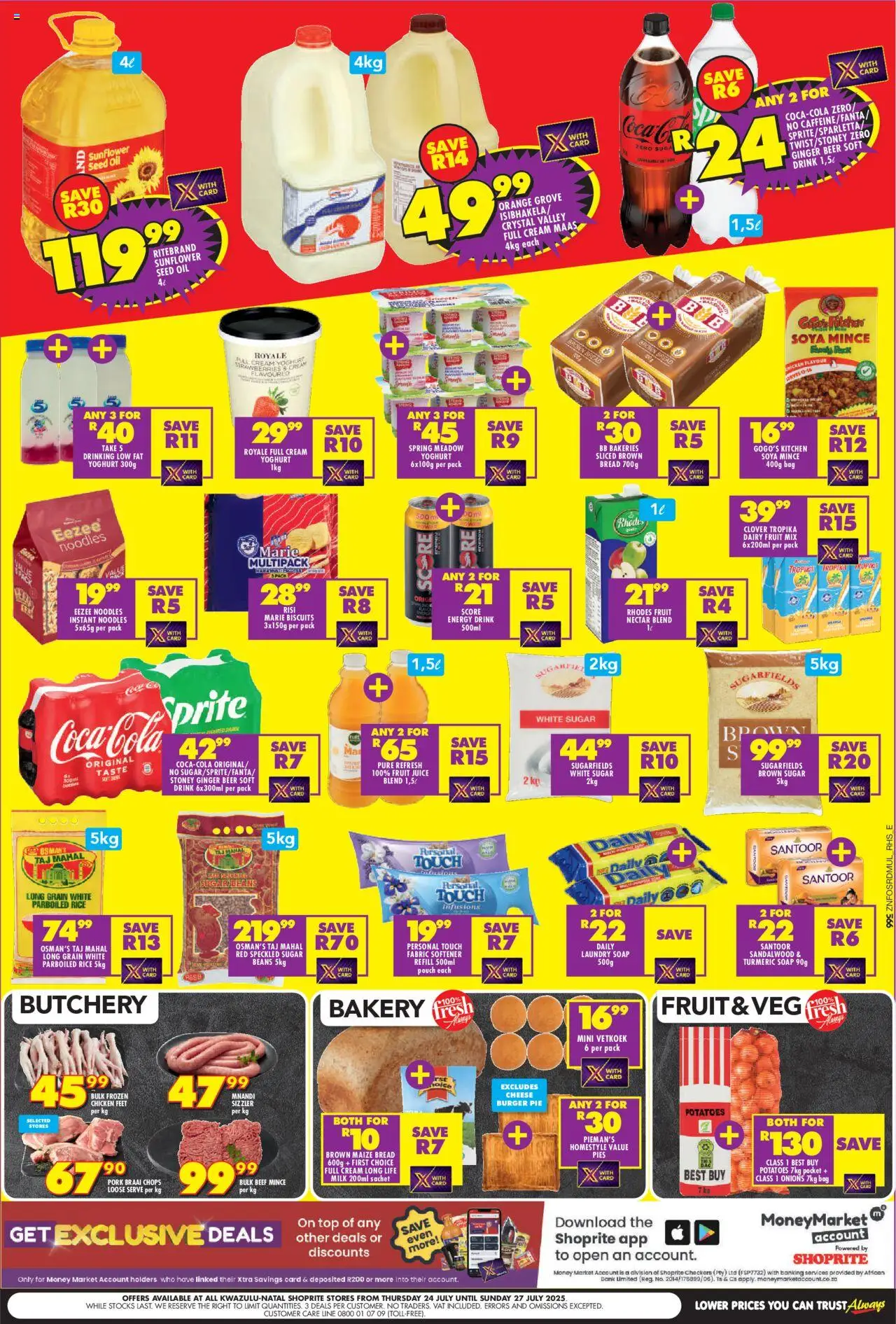 Shoprite KwaZulu-Natal - Low Price Bonanza │ valid from 24.07.2025 | Page: 2 | Products: Bakery, Pork, Onions, Sugar