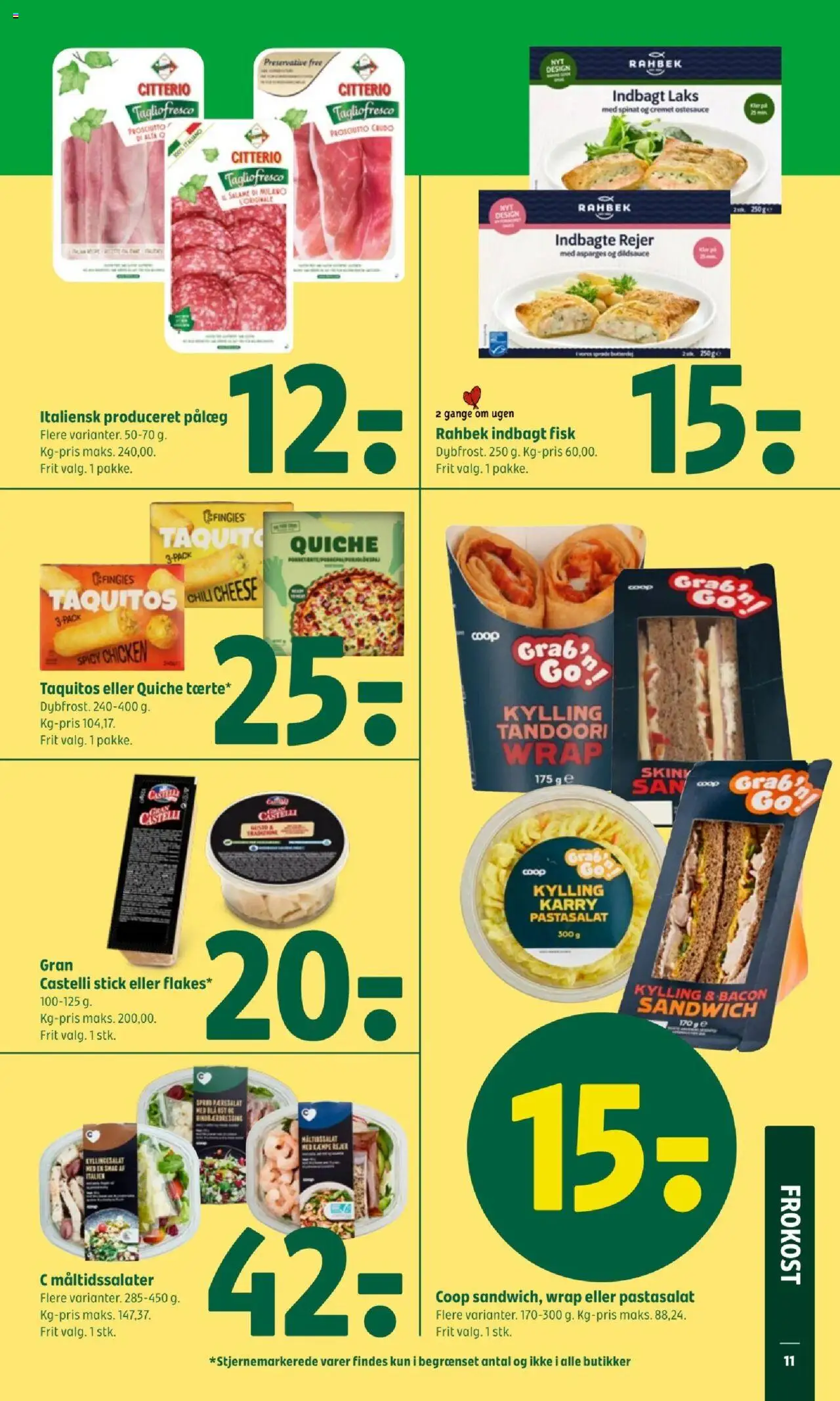 Coop 365 tilbudsavis – gyldig fra 09.10.2025 | Side: 13 | Produkter: Karry, Bacon, Spinat, Asparges