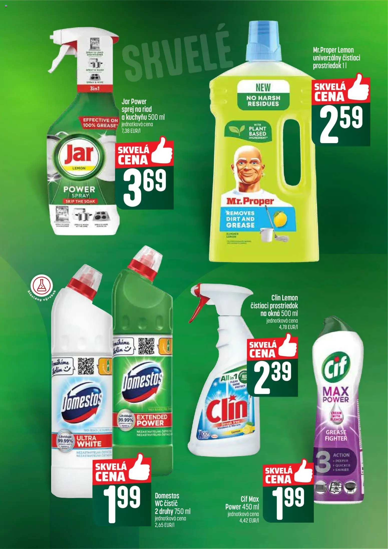 Nové COOP Jednota akcie – leták je platný od 09.04.2026 | Strana: 53 | Produkty: Wc, Cif, Domestos, Jar