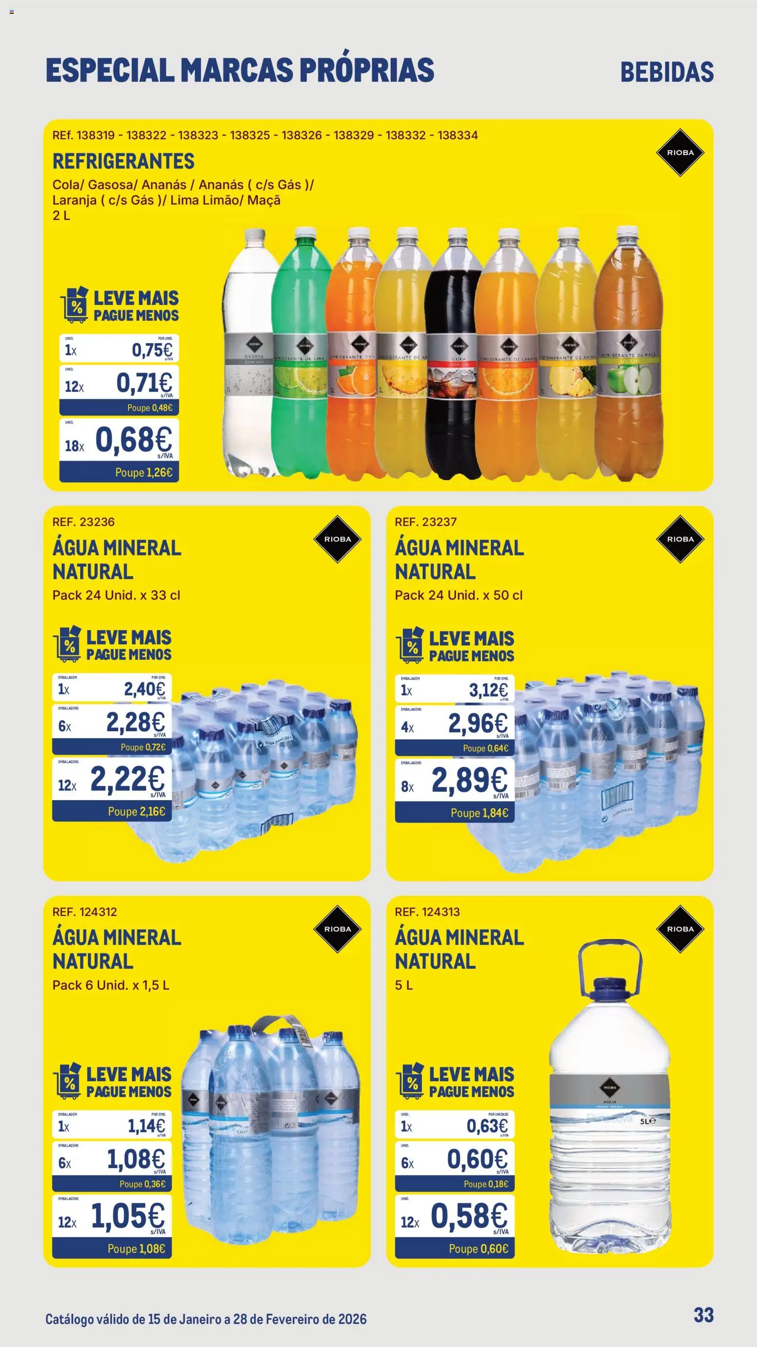 Makro Especial Marcas Próprias  │ válido de 15.01.2026 | Página: 33 | Produtos: Agua, Maça, Água mineral