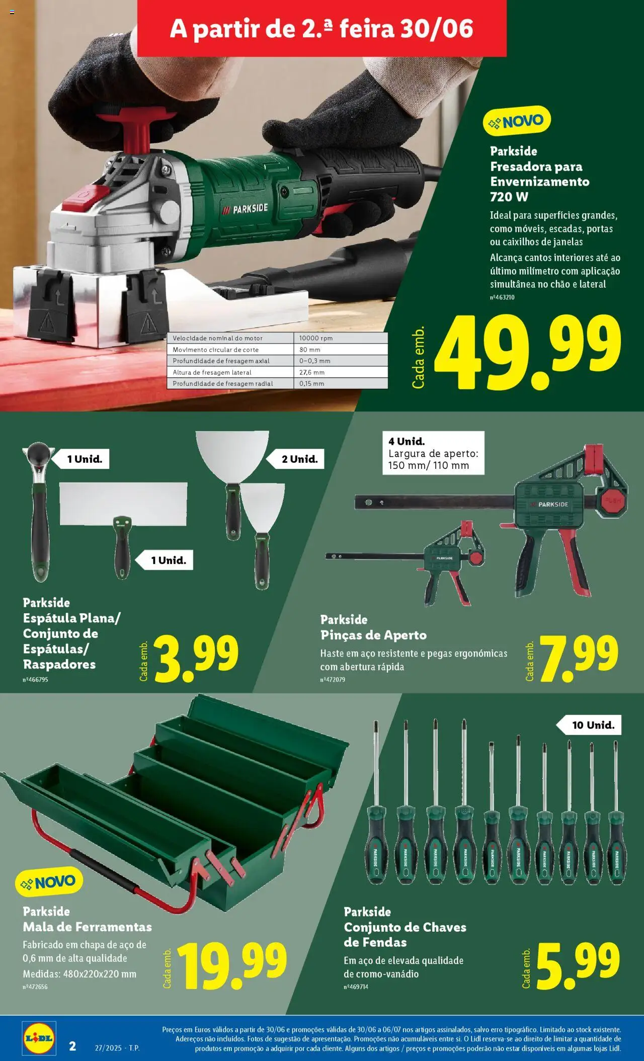 Lidl Novidades │ válido de 30.06.2025 | Página: 2 | Produtos: Espátula, Ferramentas, Portas