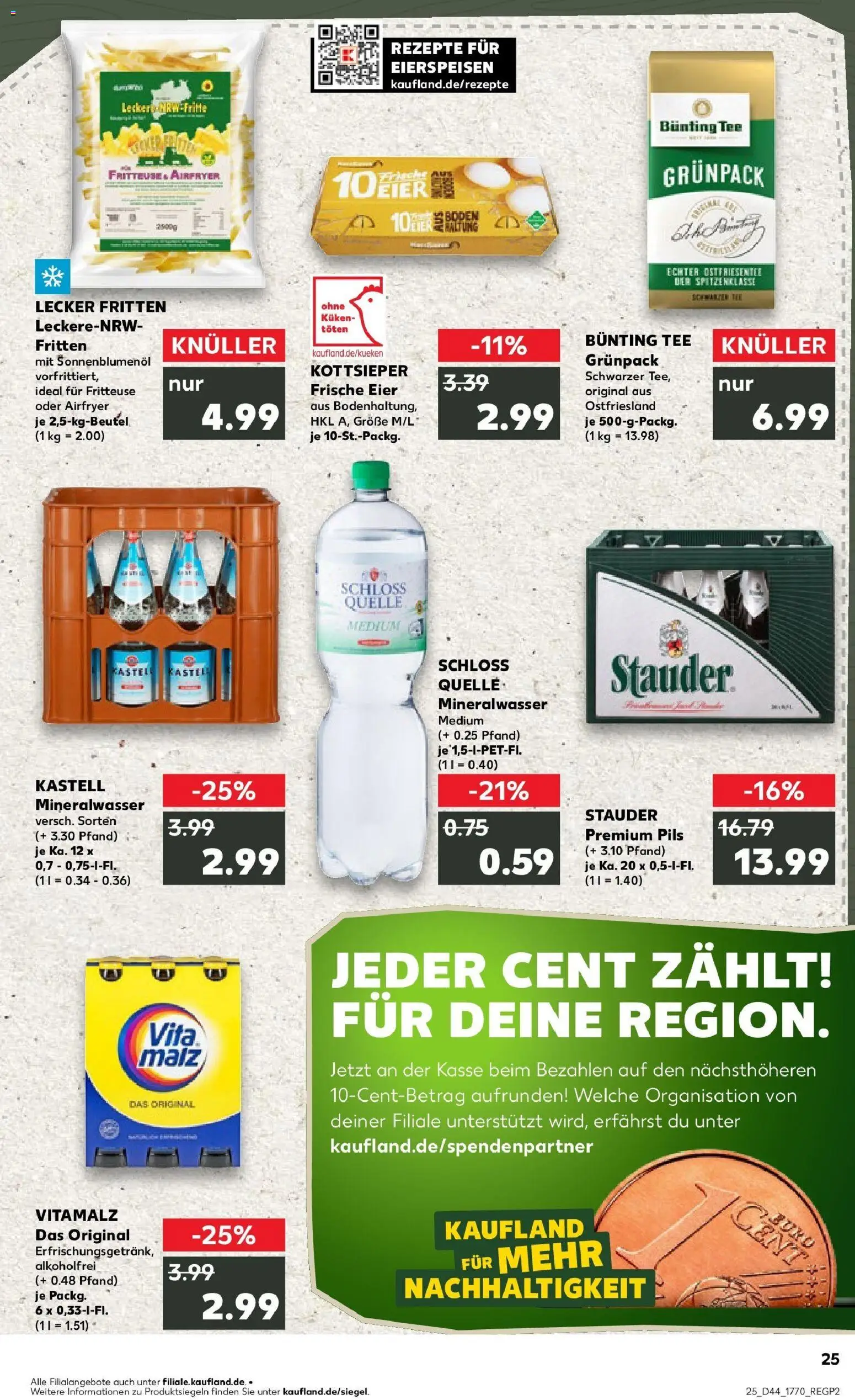Kaufland prospekt Velbert	 – gültig ab 30.10.2025 | Seite: 25 | Produkte: Pils, Mineralwasser, Tee, Fritteuse