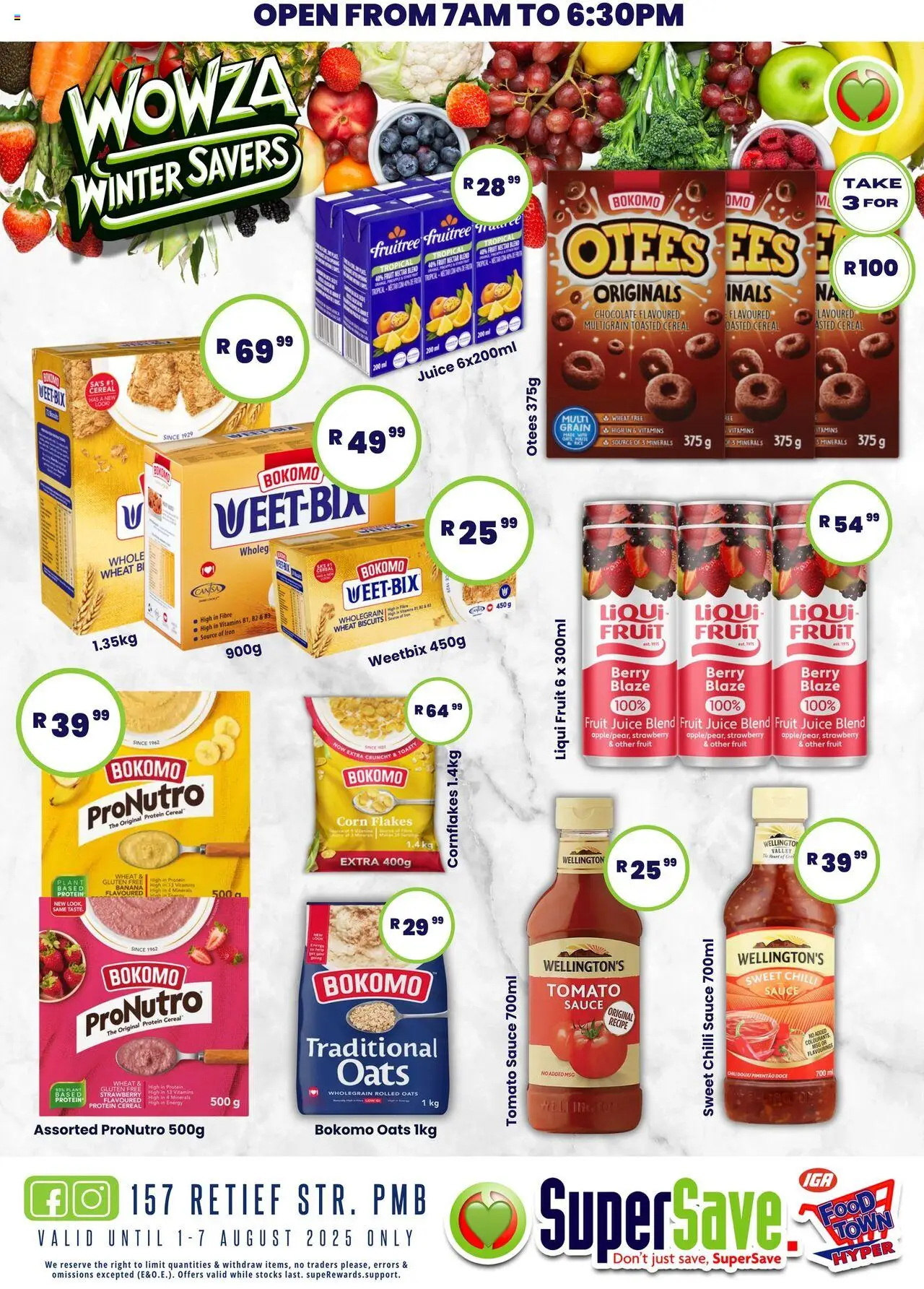 Super Save Specials │ valid from 01.08.2025 | Page: 48 | Products: Corn, Tomato sauce, Flakes, Chilli