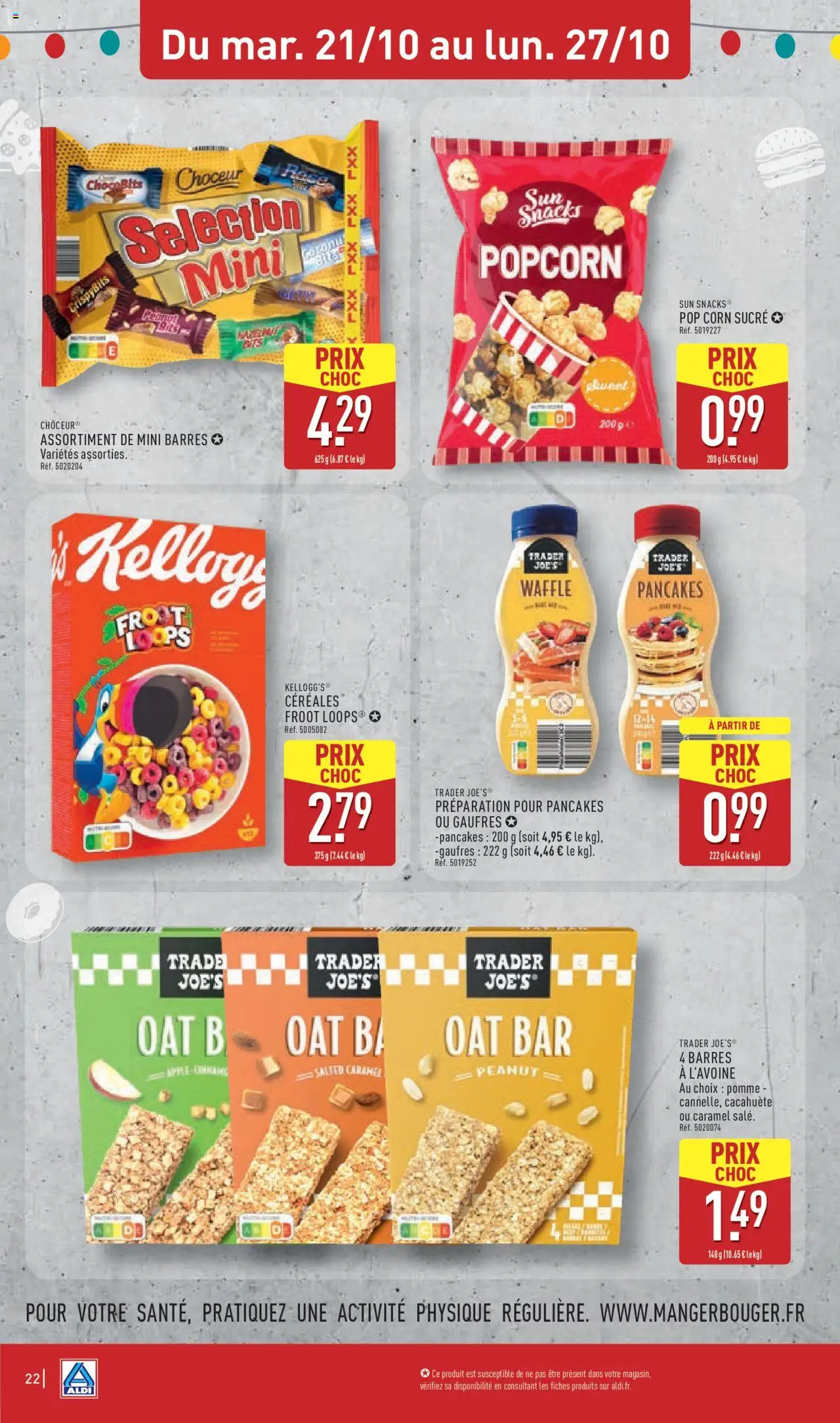 {H1} | Page: 24 | Produits: Cacahuète, Sucre, Gaufres, Céréales