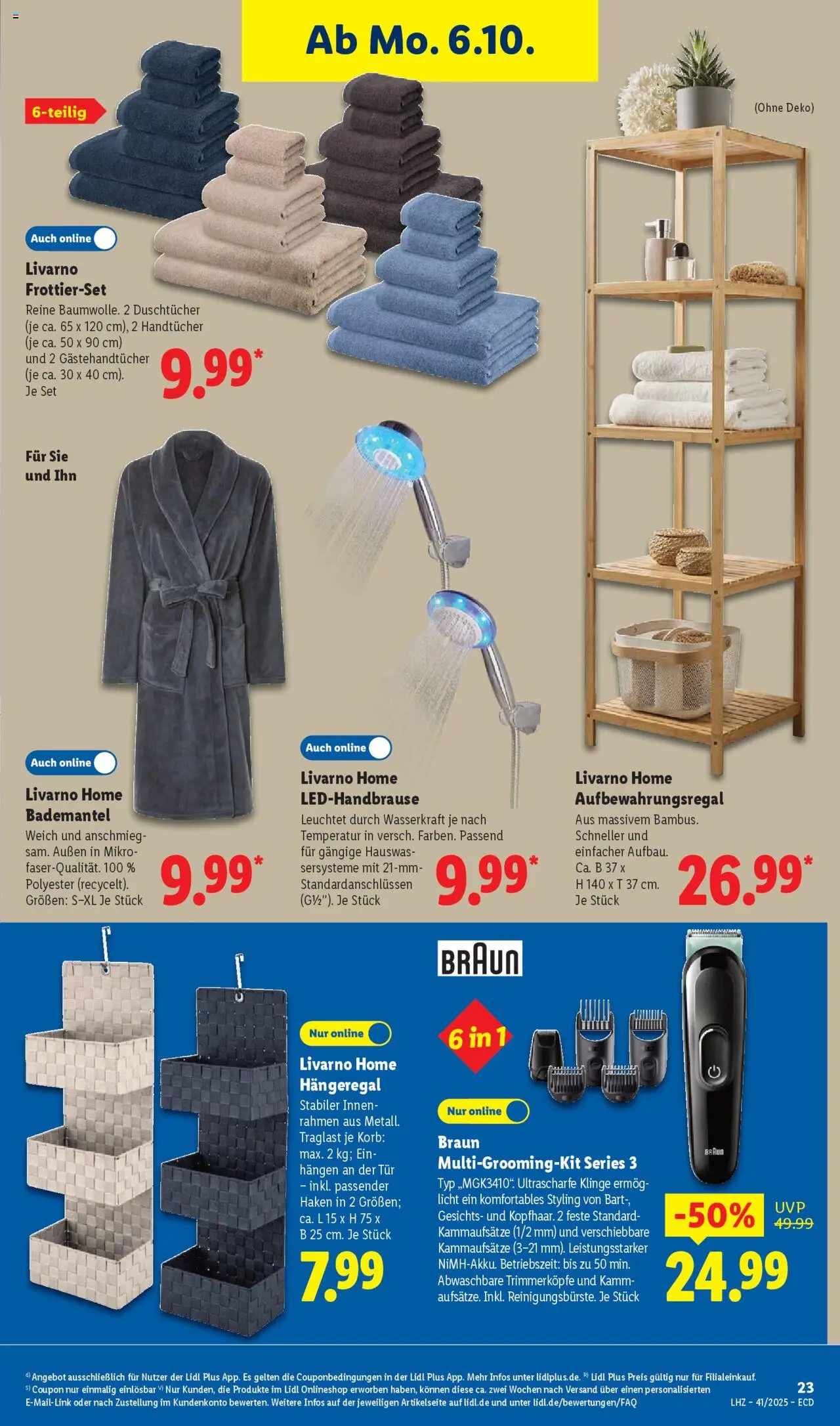 Lidl Prospekt 	 – gültig ab 06.10.2025 | Seite: 41 | Produkte: Korb, Tür, Bademantel