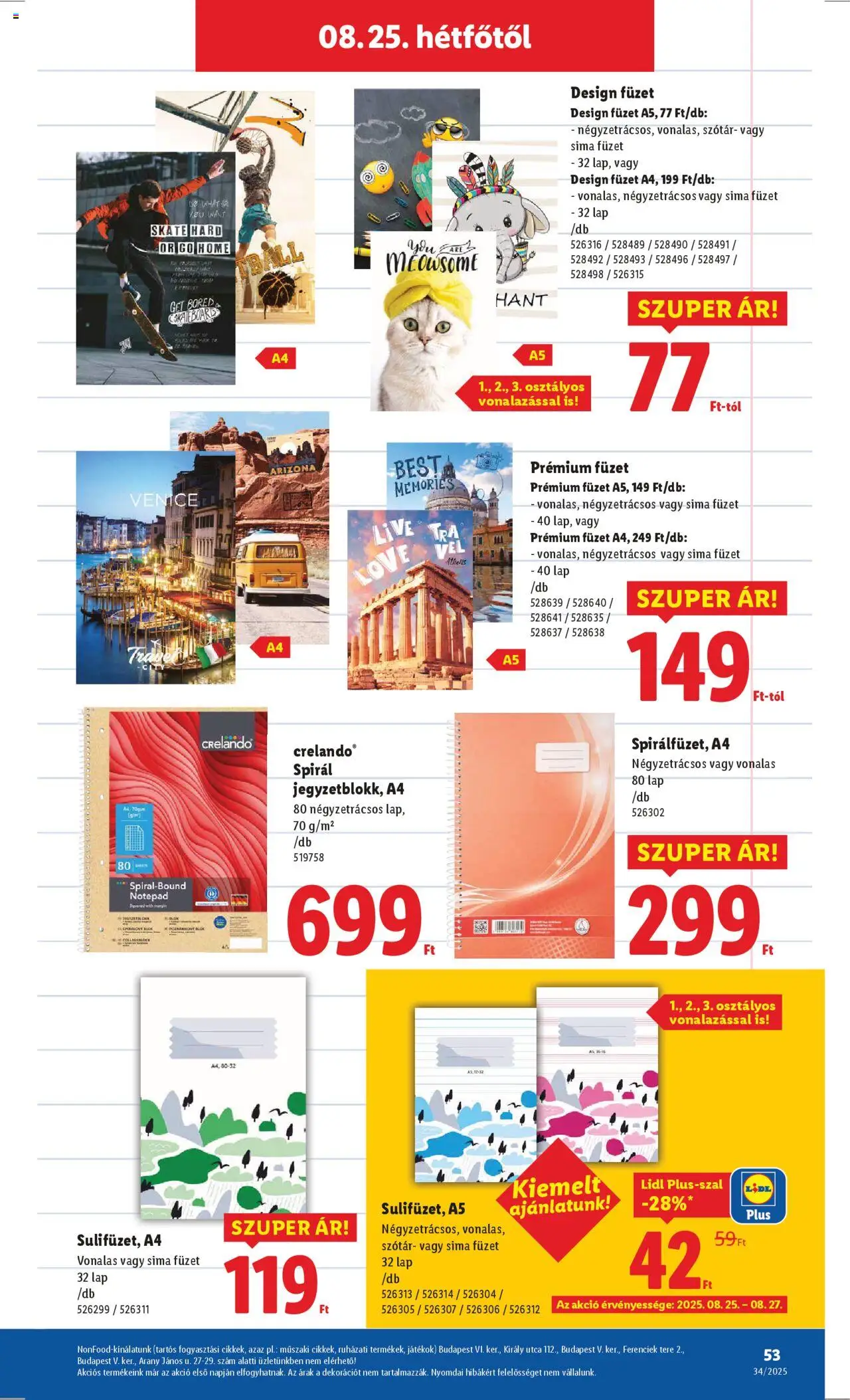 Lidl akciós ujság - amely érvényes a következő dátumtól: 21.08.2025 | Oldal: 53 | Termékek: Játékok