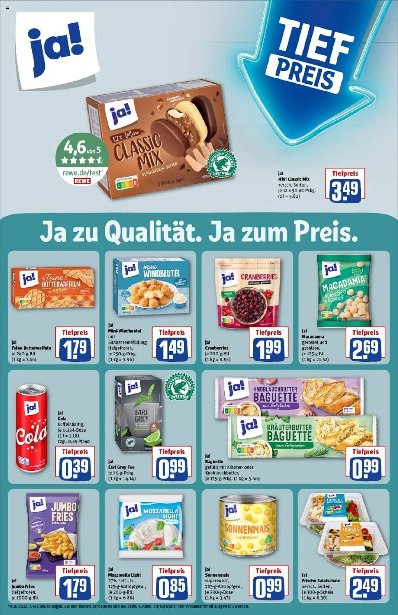 Rewe prospekt Bad Zwischenahn	 - gültig ab dem 20.07.2025 | Seite: 21 | Produkte: Cola, Baguette, Kräuterbutter, Tee