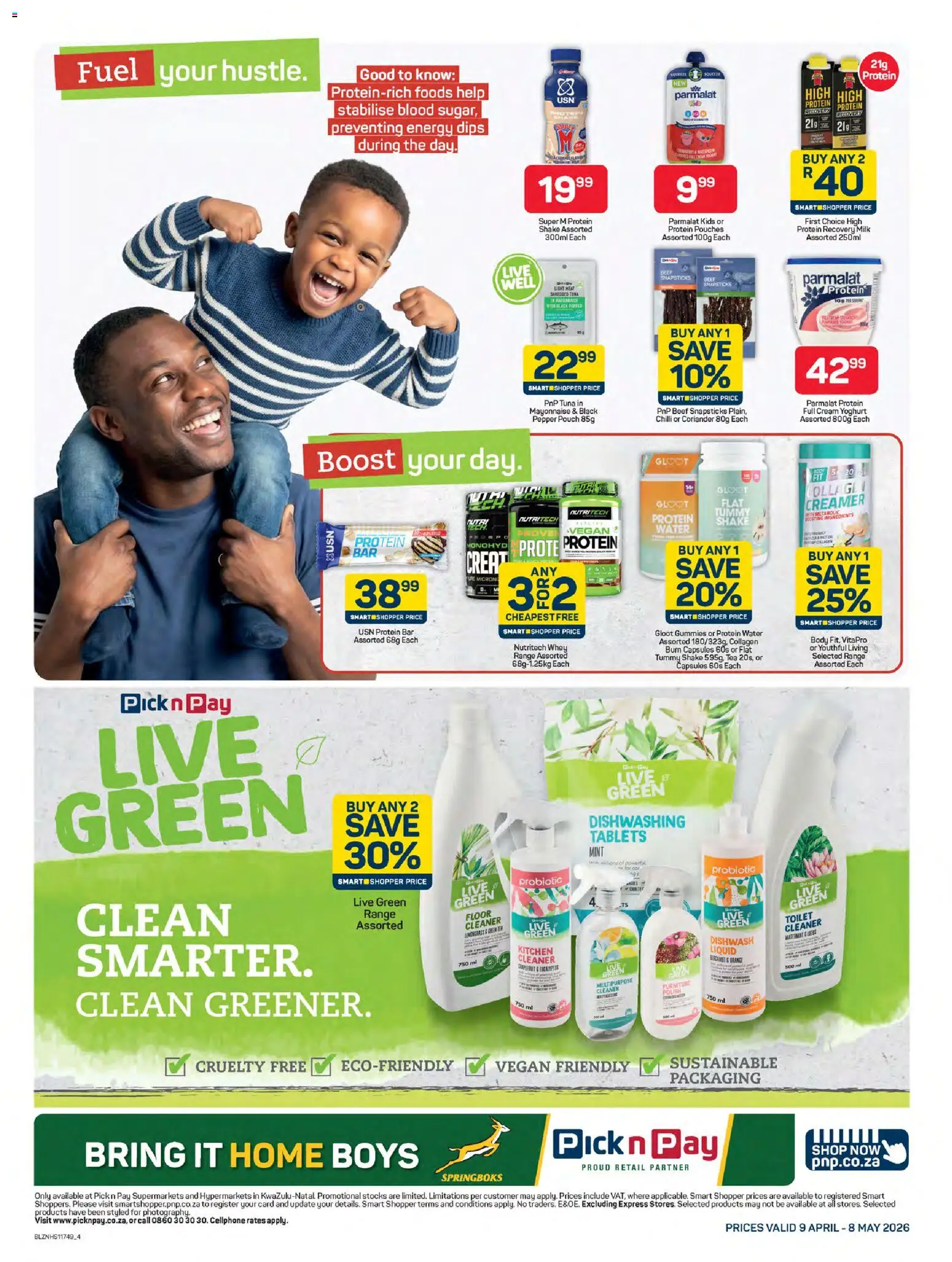 New Pick n Pay catalogue – valid from 09.04.2026 | Page: 4 | Products: Tuna, Toilet, Cream, Mayonnaise