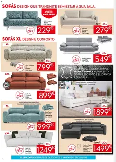 Pré-visualização Conforama folheto válido de 26.02.2026 | Página: 4 | Produtos: Sofás, Cama, Sofá