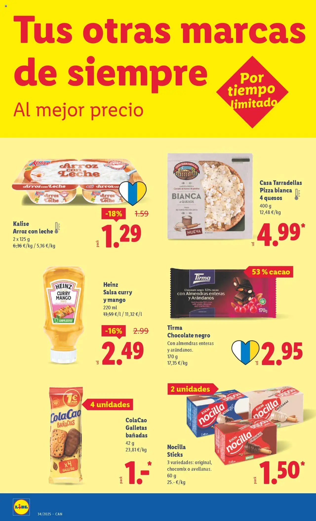 Lidl - Canarias │ válido desde el 18.08.2025 | Página: 38 | Productos: Pizza, Arroz, Galletas, Ρούτερ