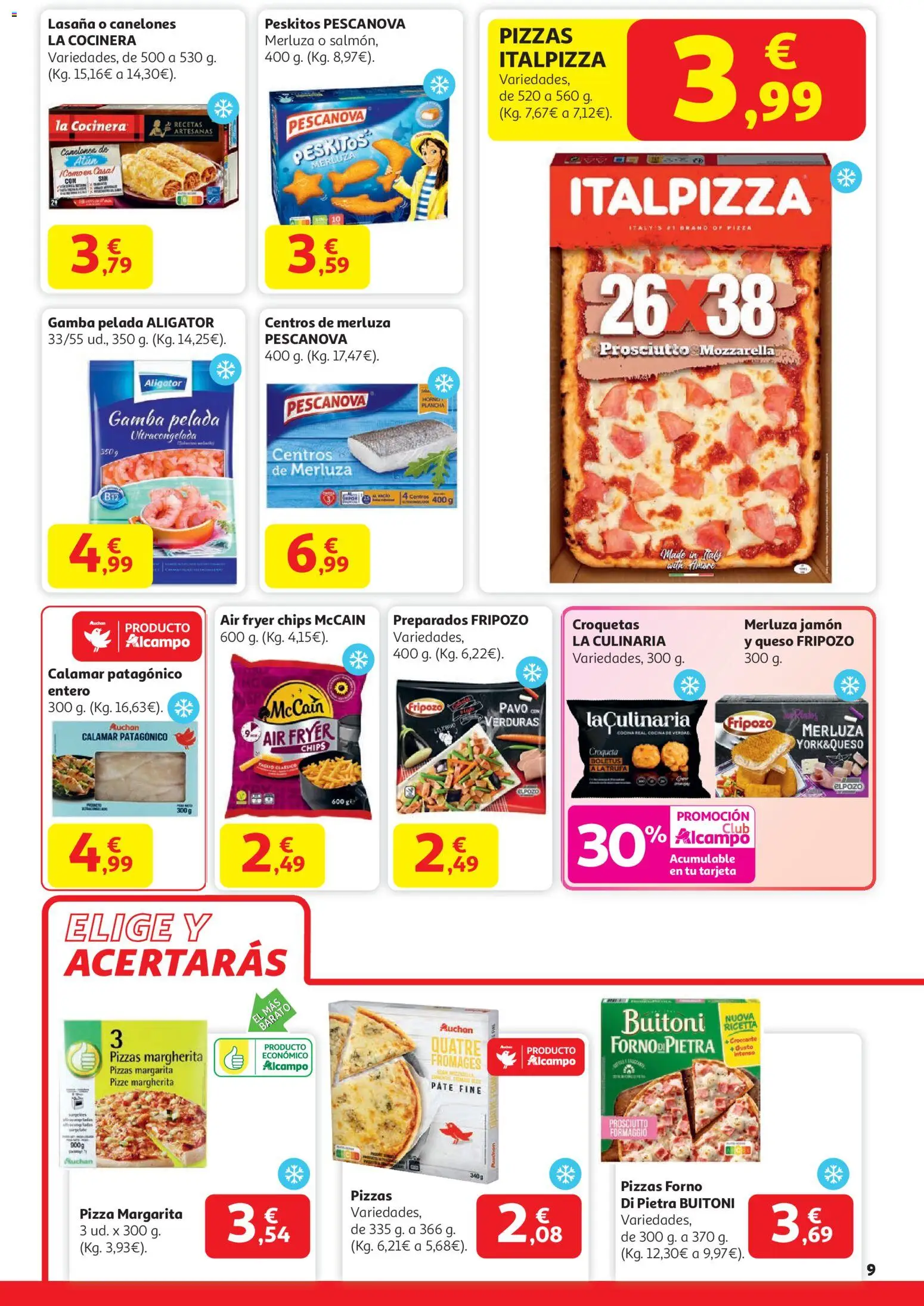 Alcampo -HG Nacional │ válido desde el 29.12.2025 | Página: 9 | Productos: Jamón, Paté, Horno, Plancha