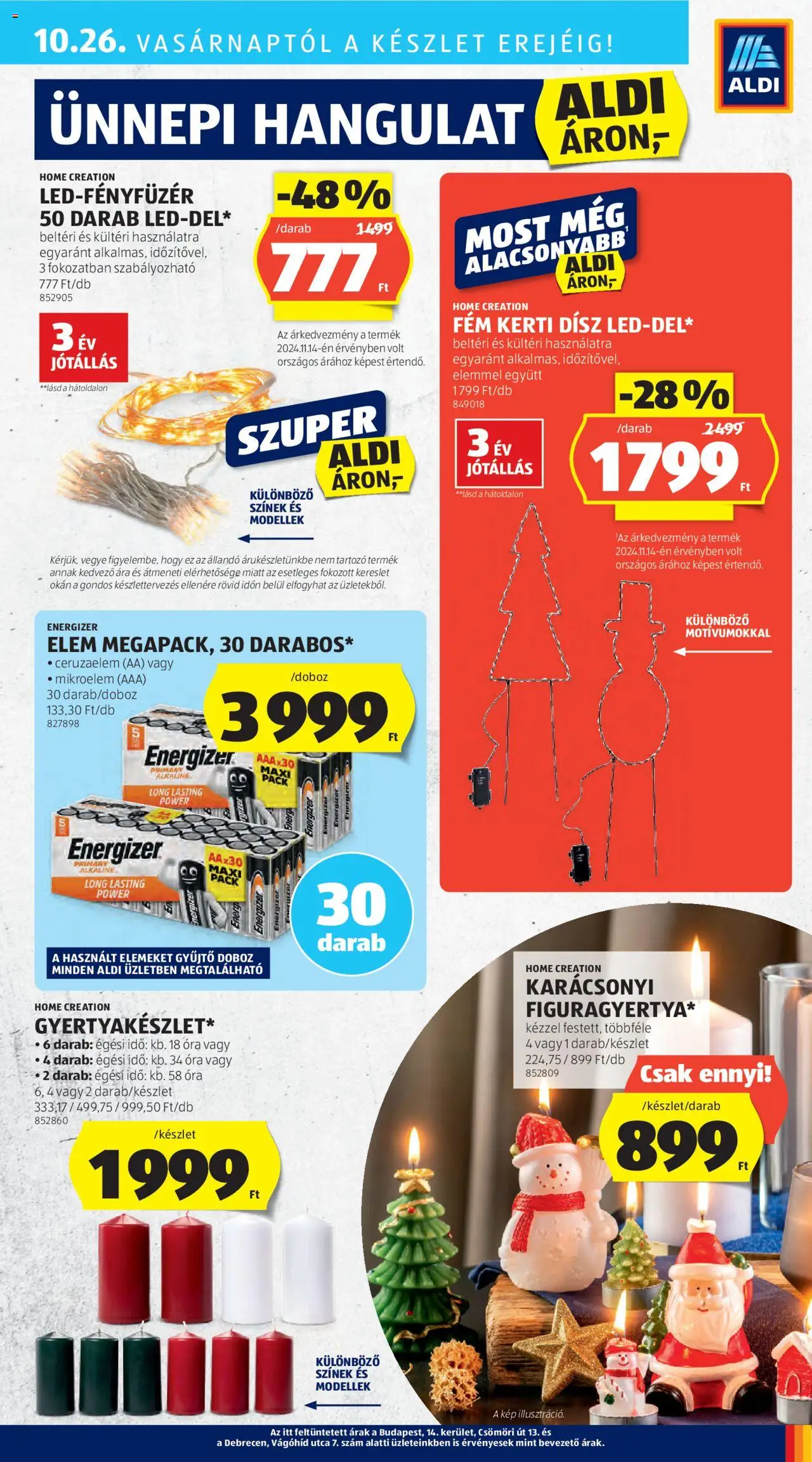 Aldi akciós ujság - amely érvényes a következő dátumtól: 24.10.2025 | Oldal: 41 | Termékek: Ceruzaelem, Doboz, Óra