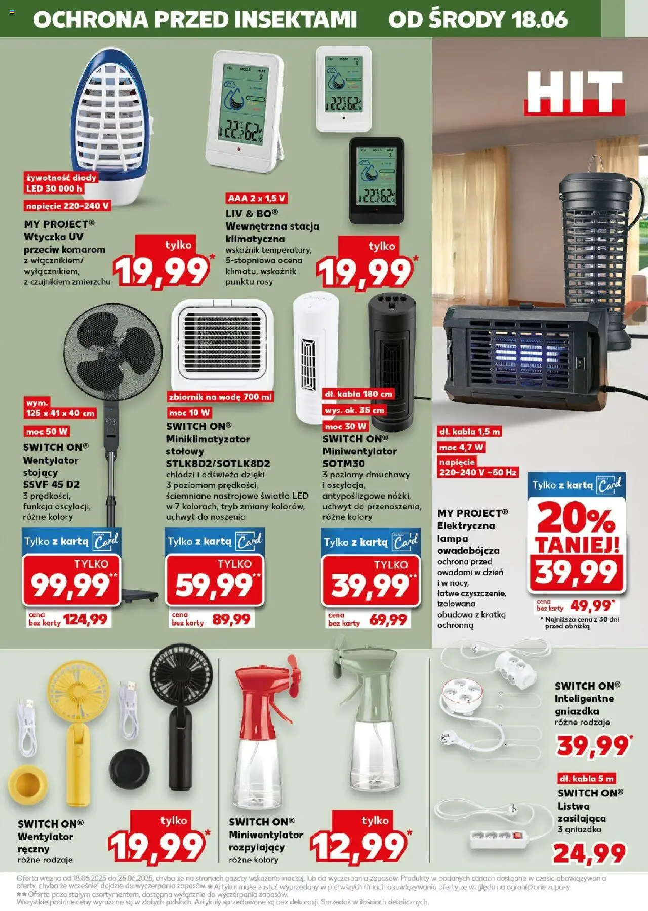 Kaufland gazetka - Mega okazje od 18.06.2025 | Strona: 11 | Produkty: Karta, Wentylator, Lampa