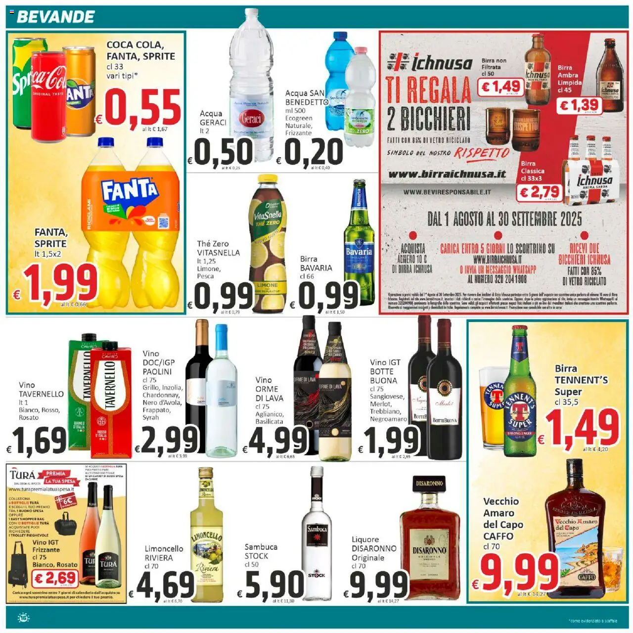 Volantino Paghi Poco del 19.08.2025 | Pagina: 16 | Prodotti: Acqua, Vino, The, Liquore