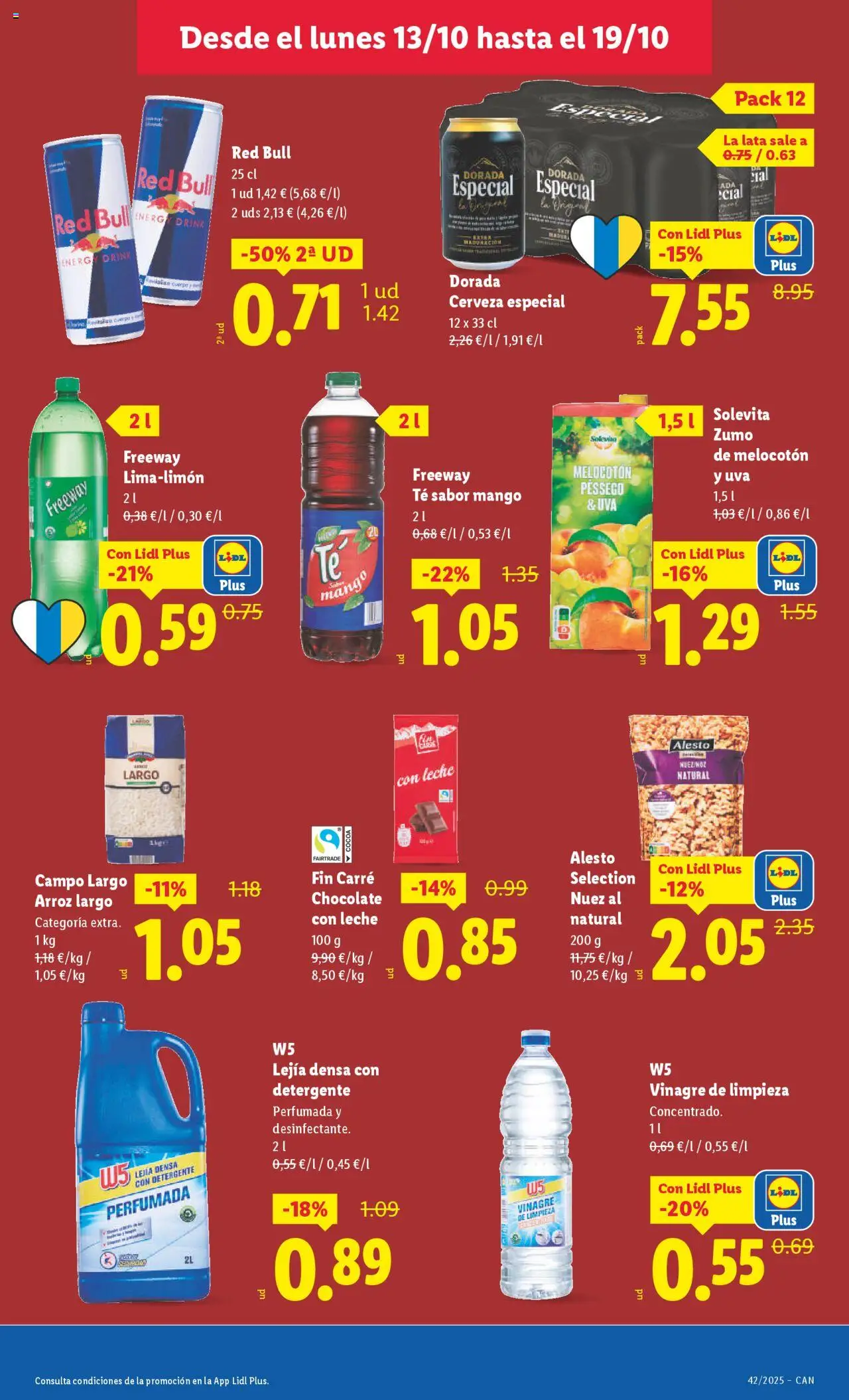 Lidl - Canarias │ válido desde el 13.10.2025 | Página: 3 | Productos: Detergente, Arroz, Ροζ πιπέρι, Chocolate con leche