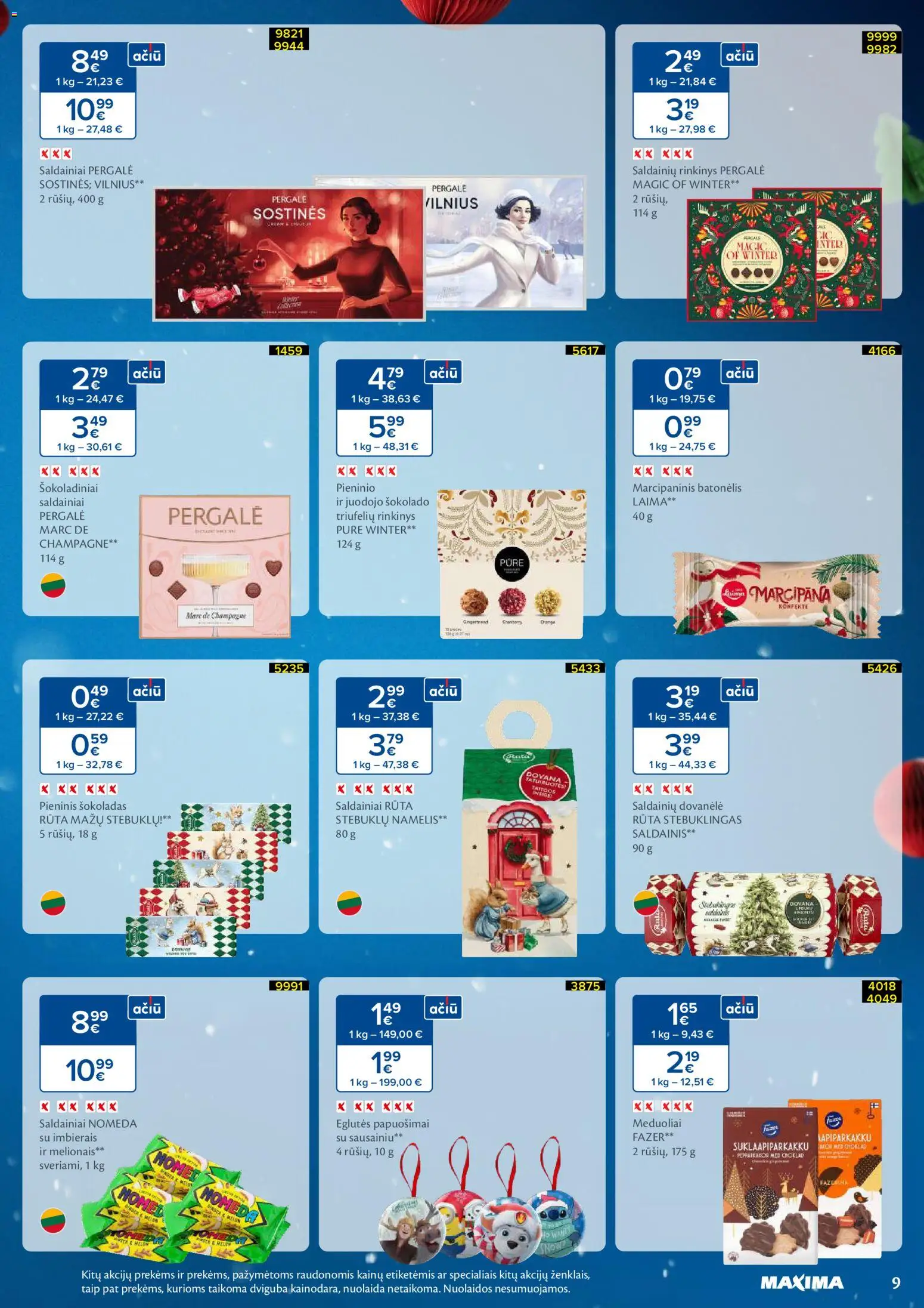 MAXIMA akcijos nuo 04.11.2025 | Puslapis: 9 | Prekių: Šokoladas, Saldainiai