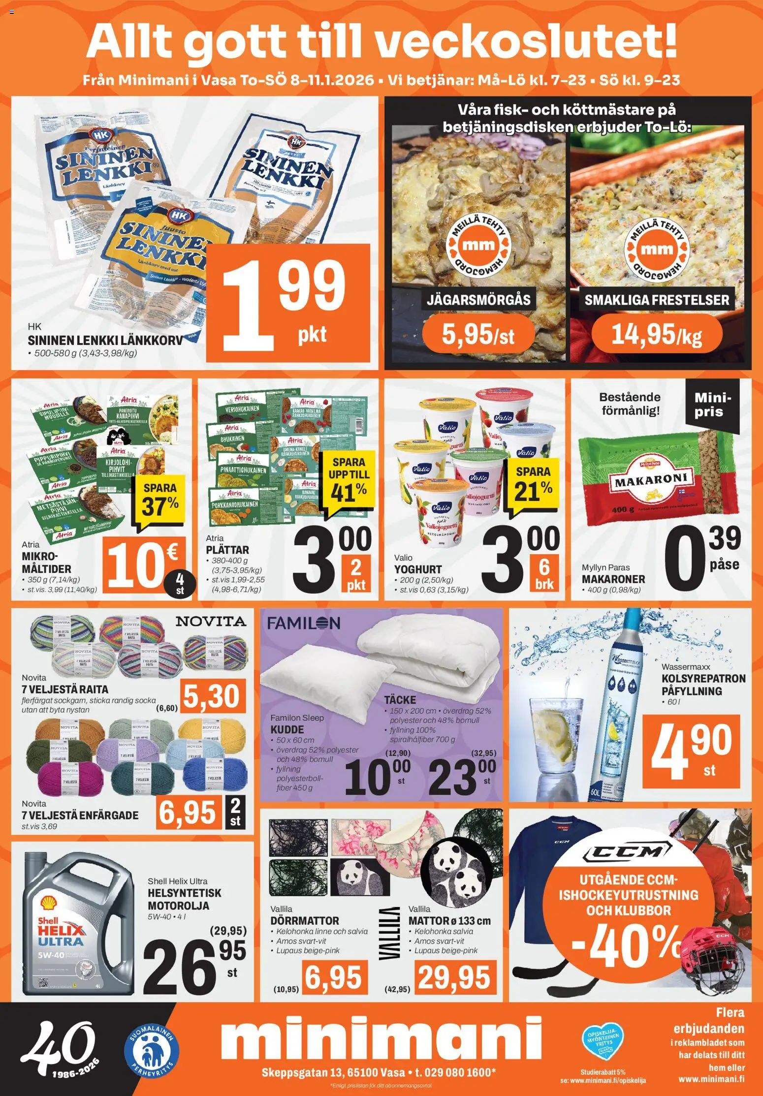 Minimani Tarjoukset - Vaasa – voimassa 07.01.2026 alkaen | Sivu: 2 | Tuotteet: Vadelma, Kirjolohi, Juusto, Pihvi