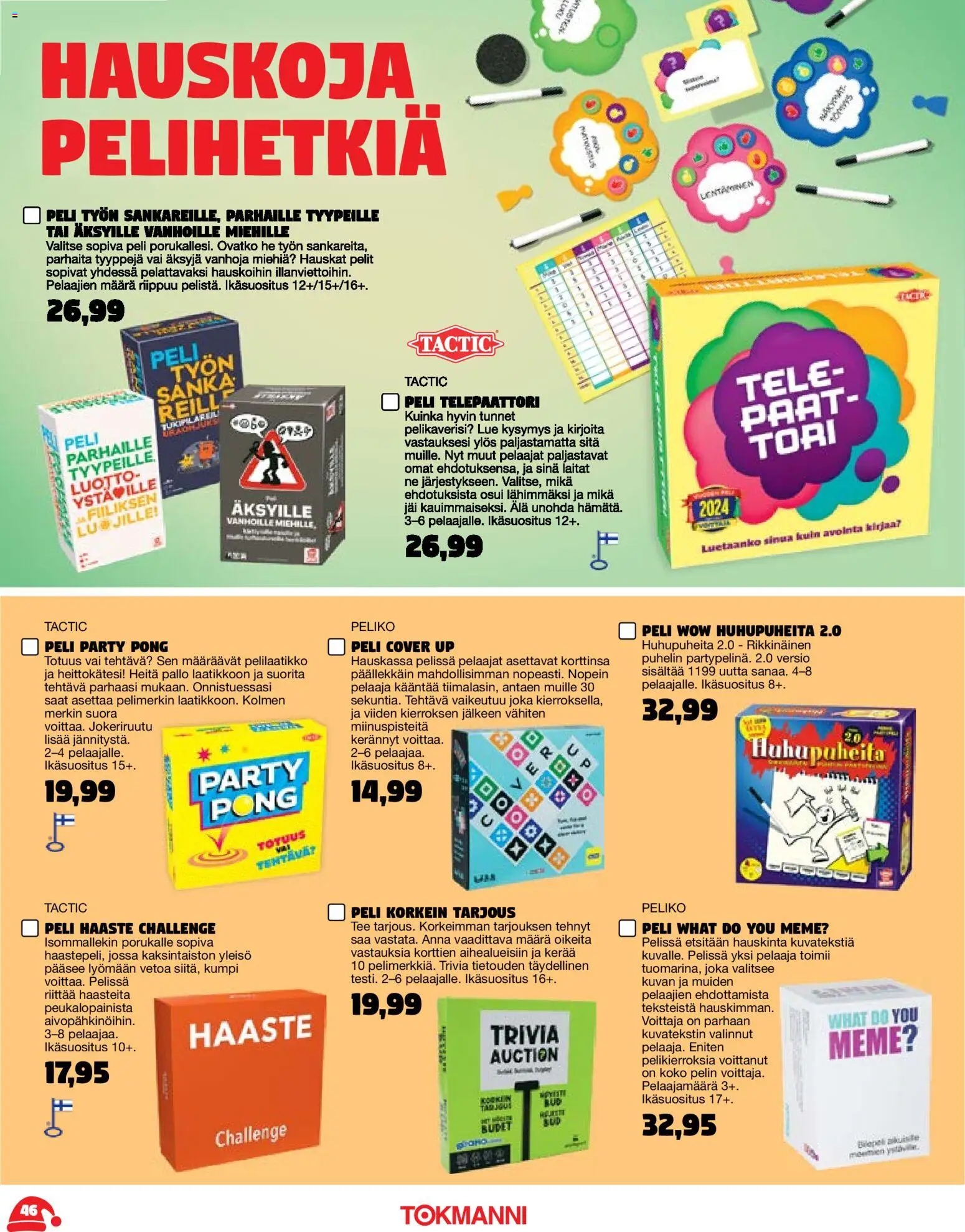 Tokmanni - Joululelukuvasto – voimassa 03.11.2025 alkaen | Sivu: 46 | Tuotteet: Tee, Puhelin, Peli